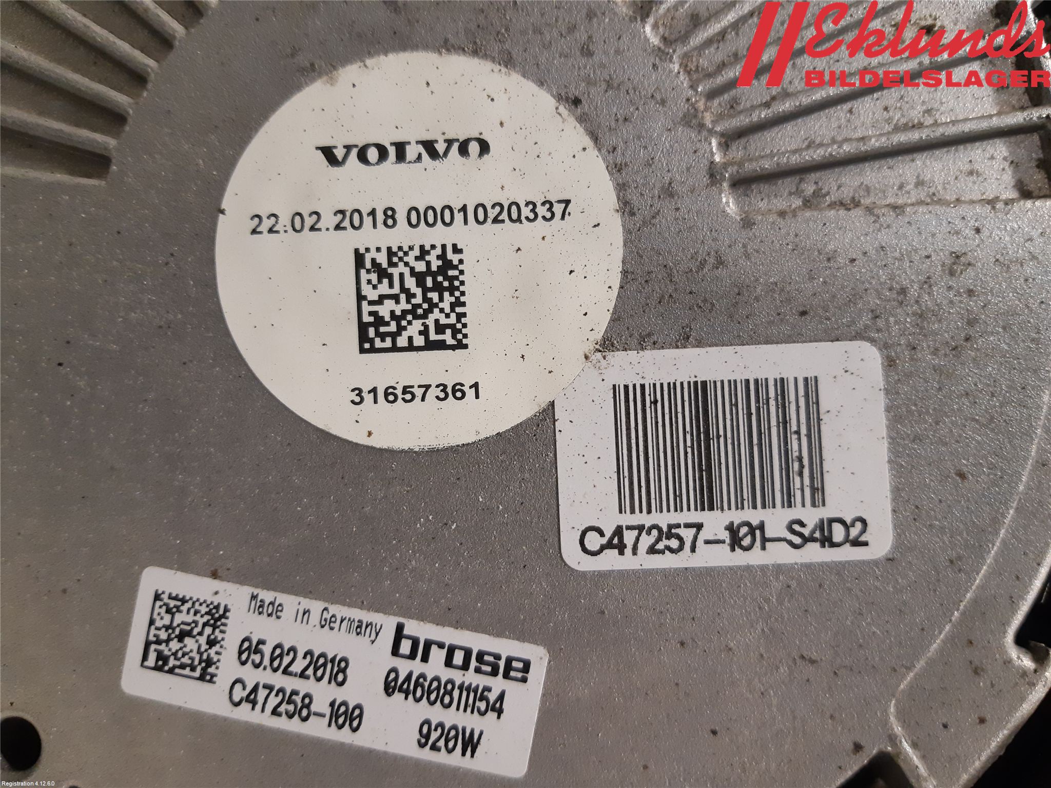 Volvo V90 17->> Kylfläkt El