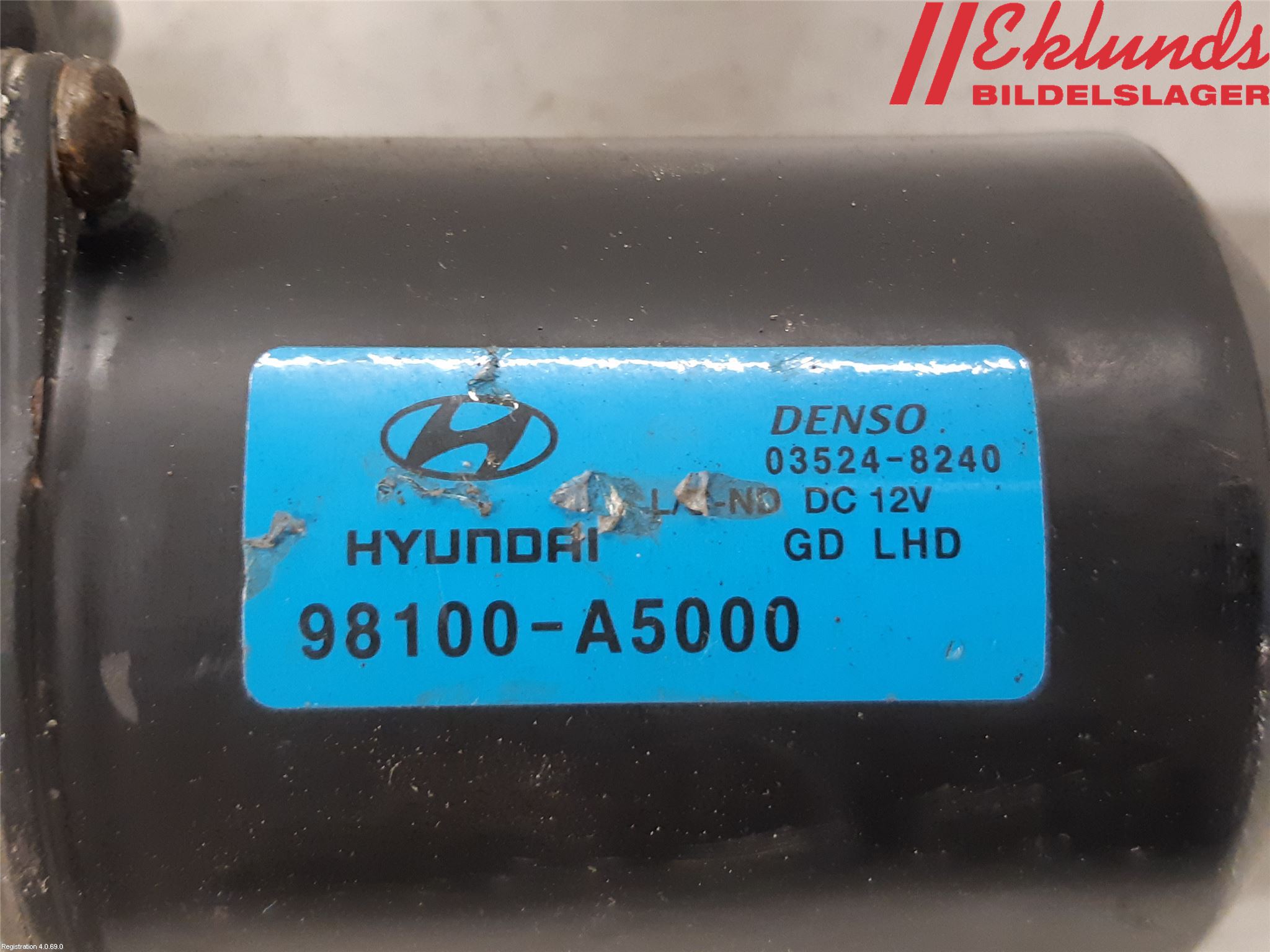 Hyundai i30 GD 13-17 Torkarmotor Vindruta