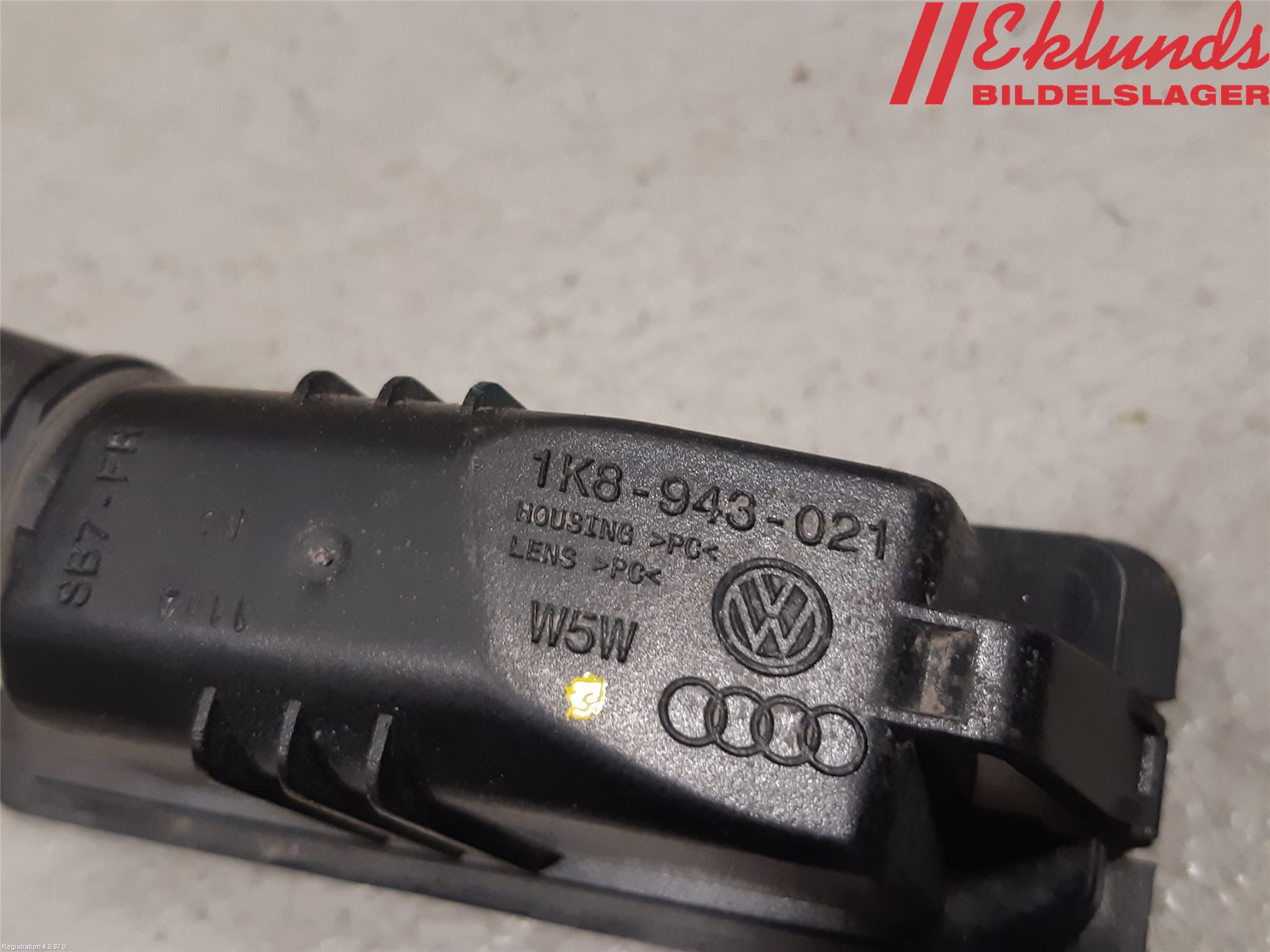 Volkswagen VW GOLF VI 09-13 Skylt Belysning