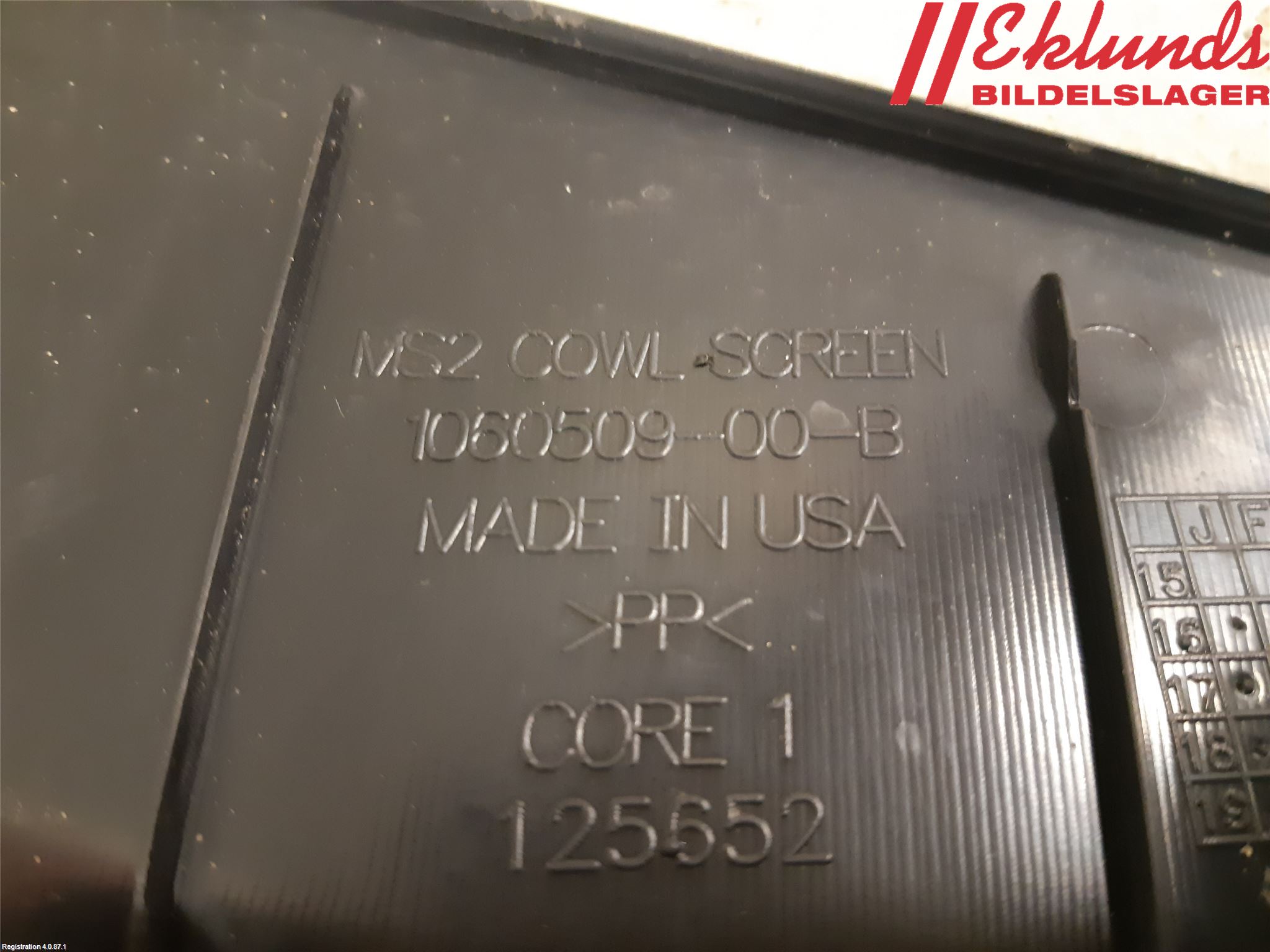 Tesla MODEL S 13- Torpedplåt-Torpedplast