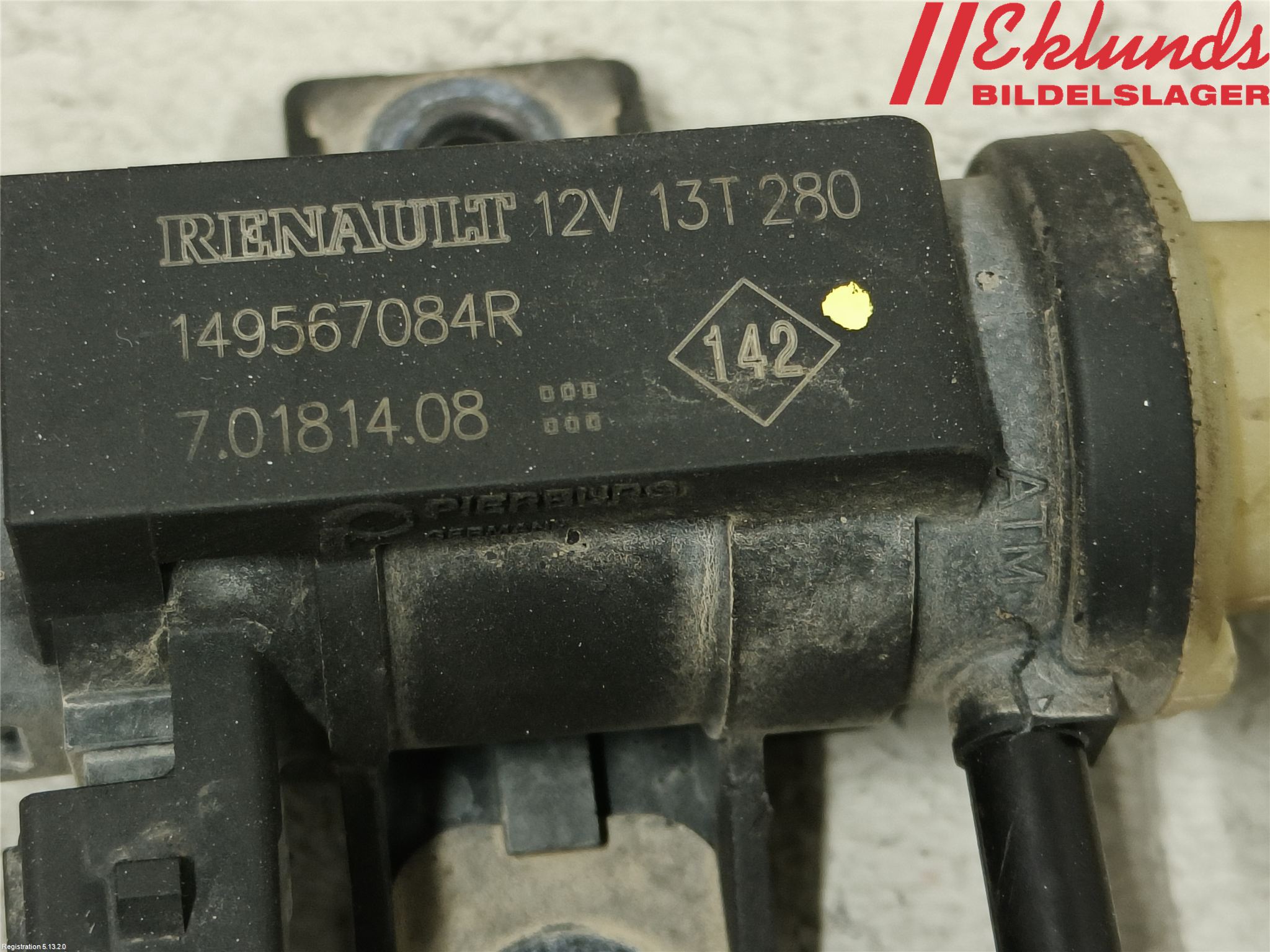 Dacia DUSTER 10-17 Vakuumventil