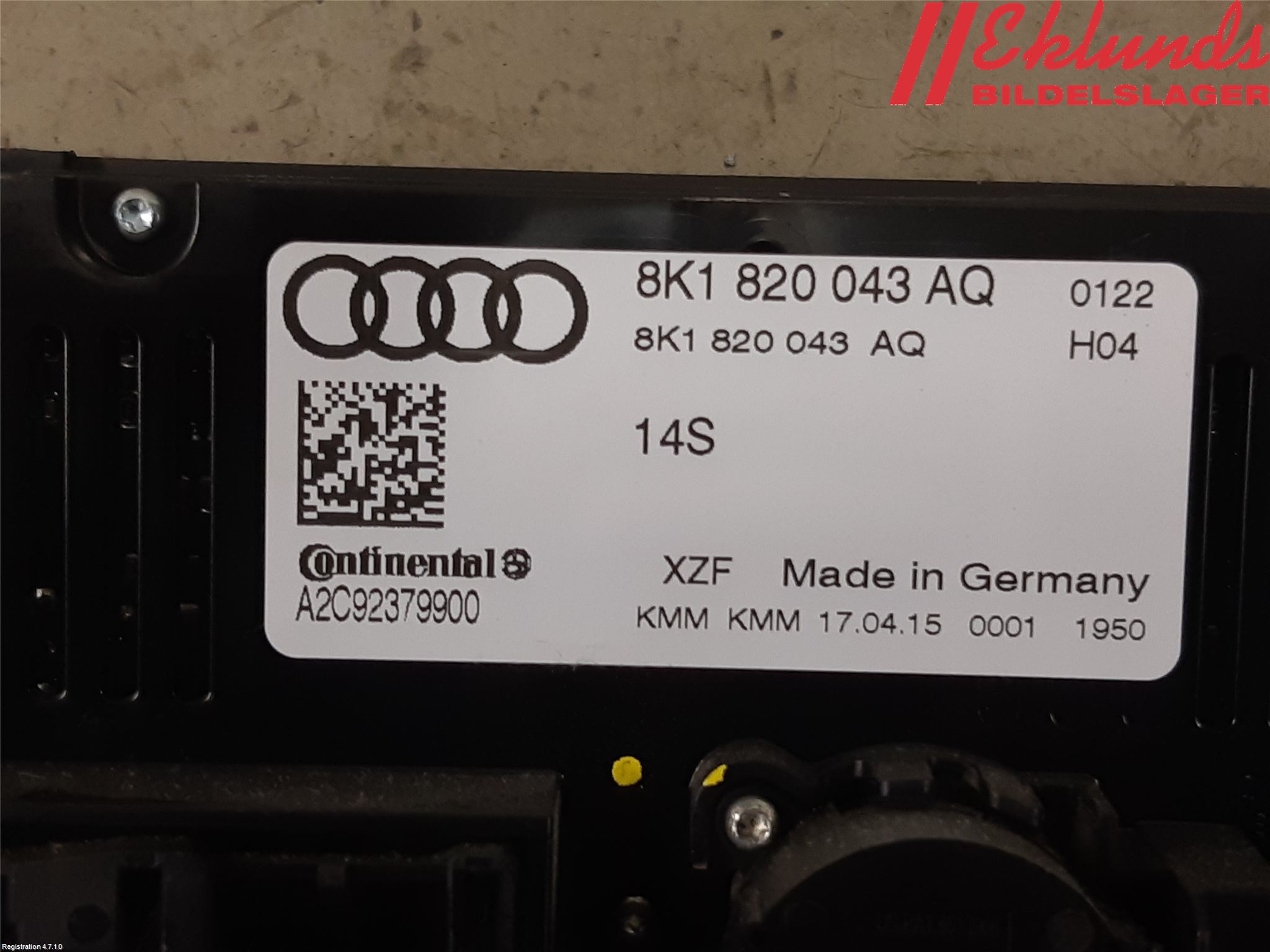 Audi A5 07-16 Ac Styrenhet Ac Manöveren