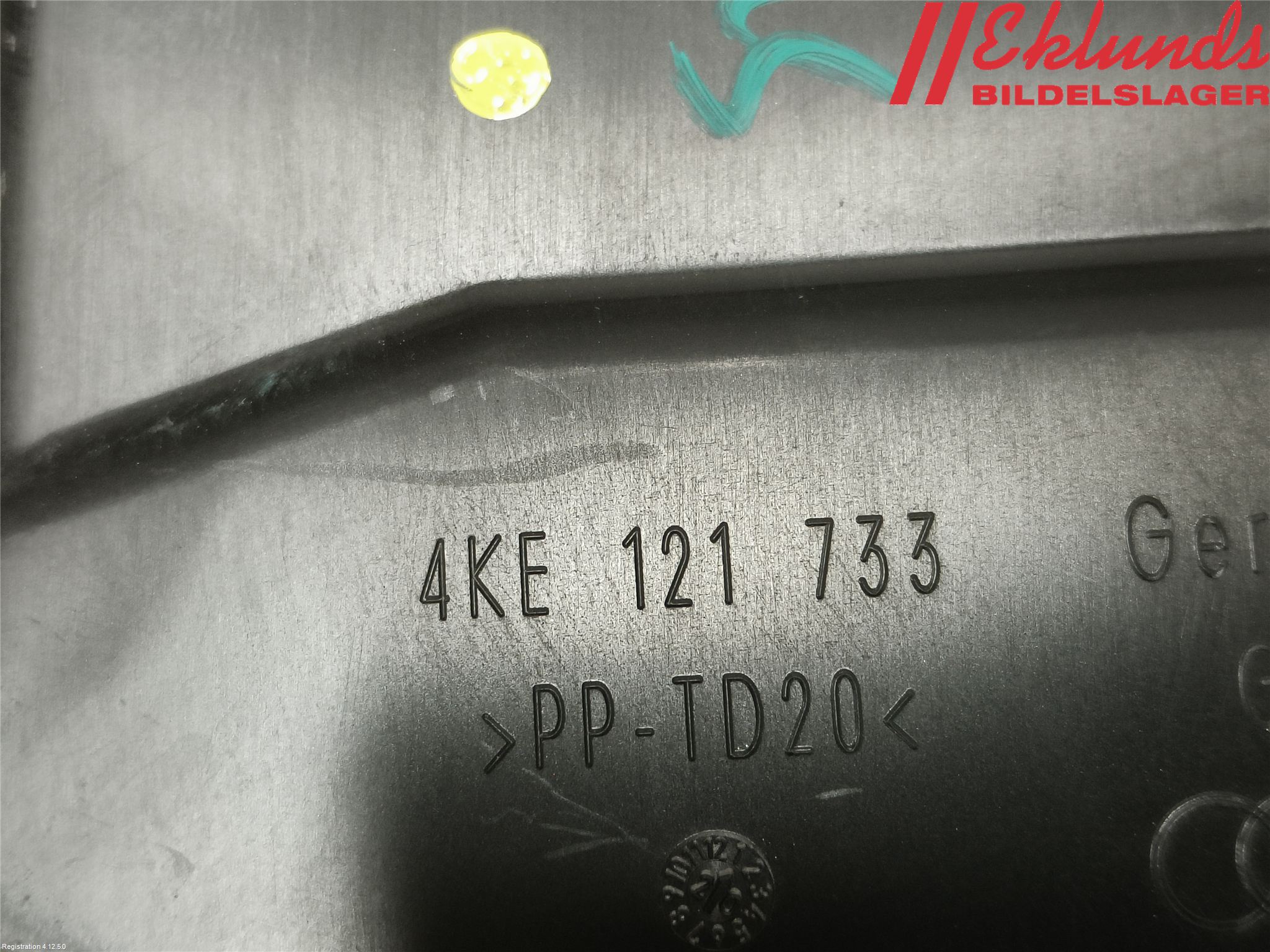 Audi E-TRON, S GE 19- Deflektor Plåt-Plast Kylning