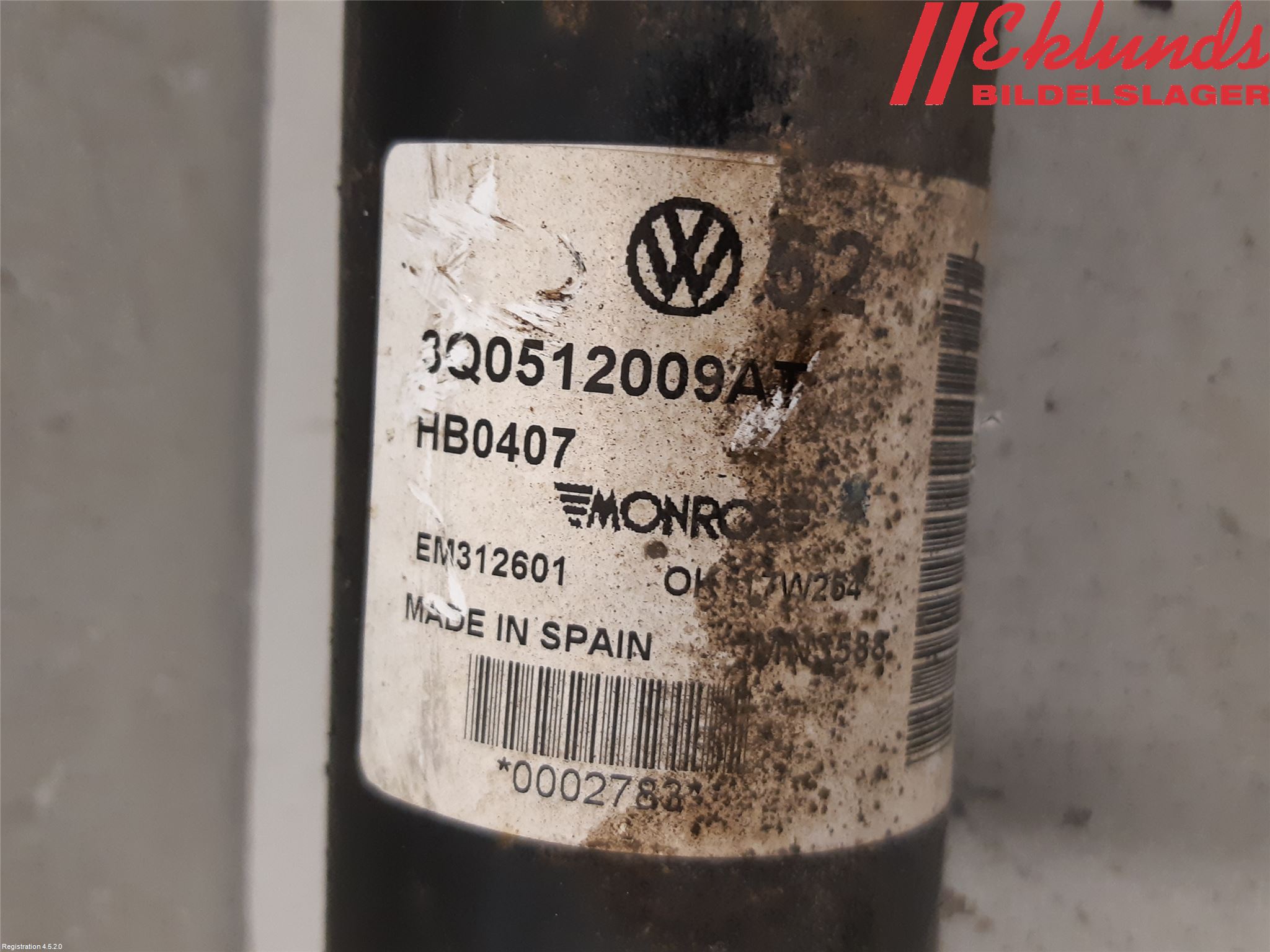 Volkswagen VW ARTEON 17- Stötdämpare Bak
