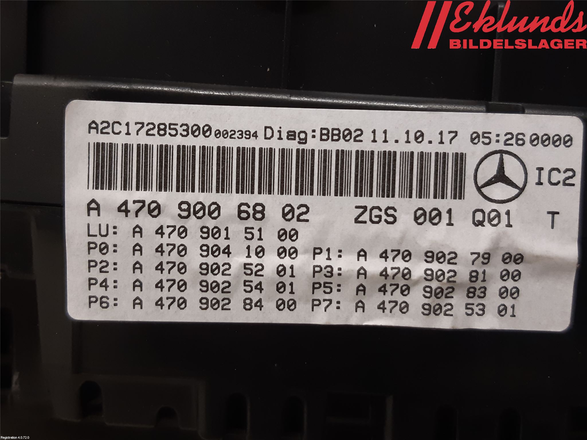 Mercedes-Benz MB X-KLASS (BR 470) 18-20 Instrument Komb