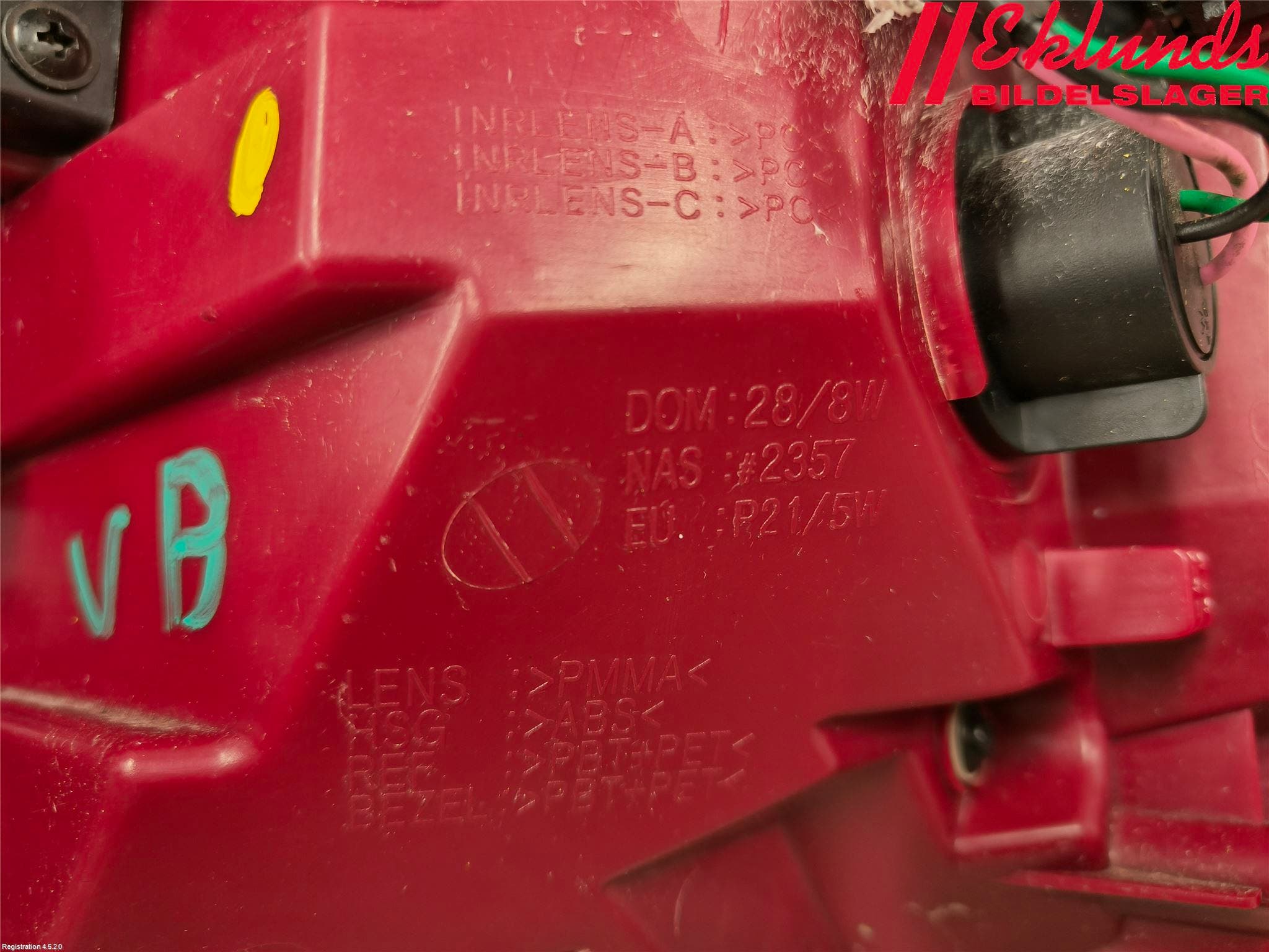 Kia SPORTAGE (SL) 11-15 Bakljus Vänster