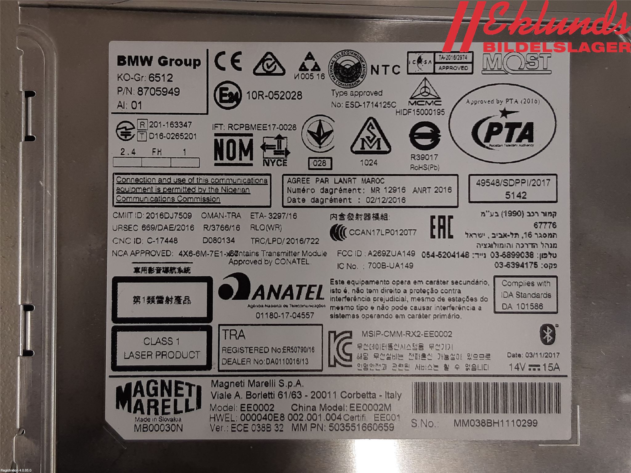 BMW X1 F48 15-22 Cd Radio - Multimediapanel