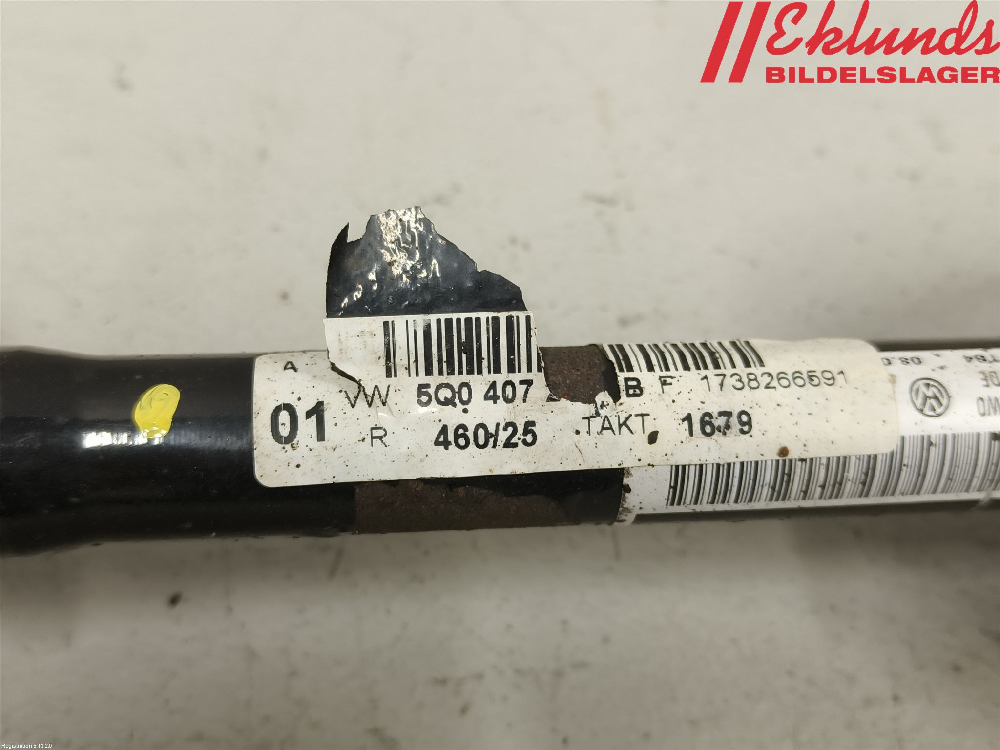 Volkswagen VW GOLF / E-GOLF VII 13-20 Drivaxel Fram Vänster