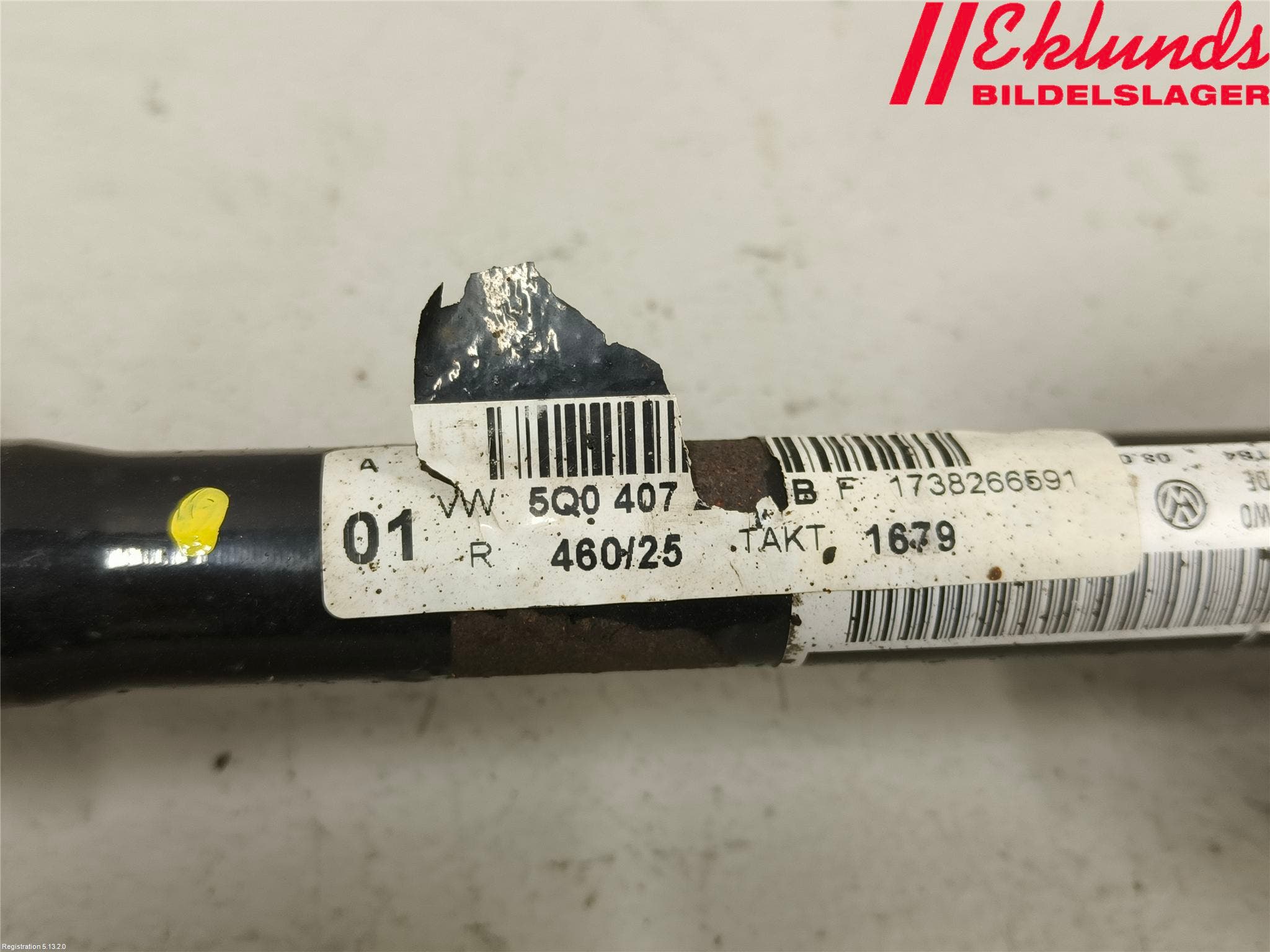 Volkswagen VW GOLF / E-GOLF VII 13-20 Drivaxel Fram Vänster
