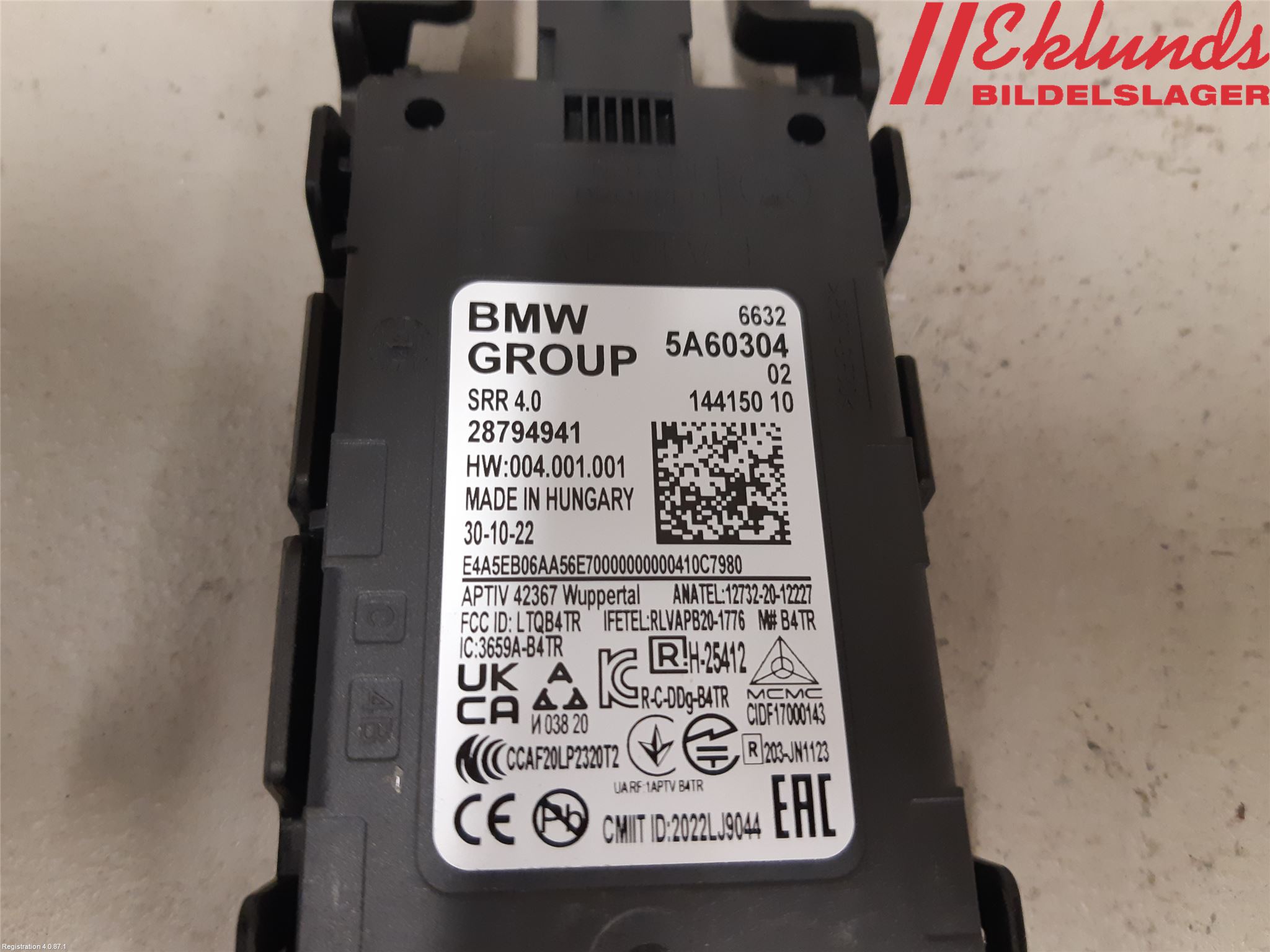 BMW iX I20 22- Sensor Övrigt