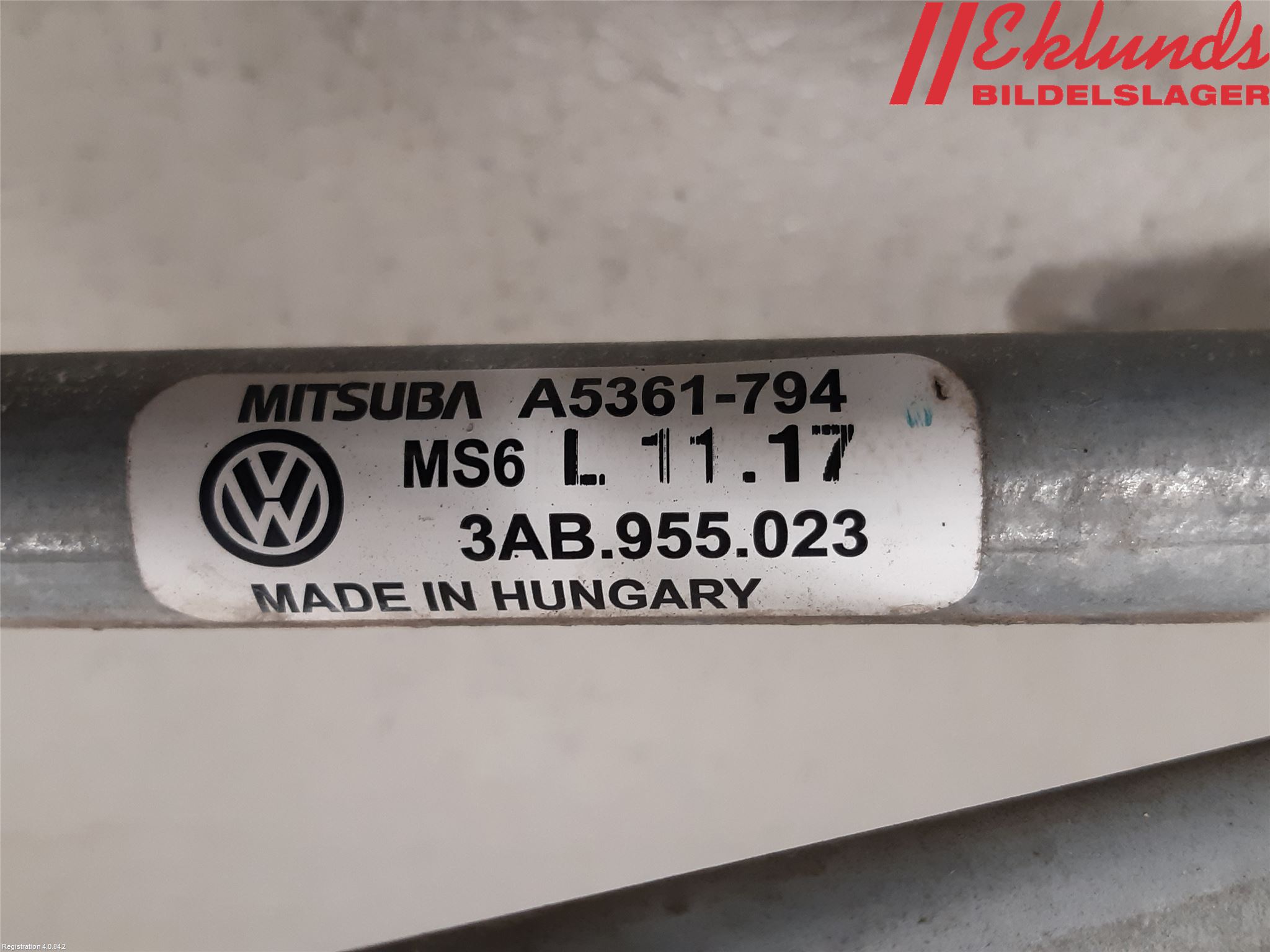 Volkswagen VW PASSAT 11-14 Torkarmekanism Vindruta
