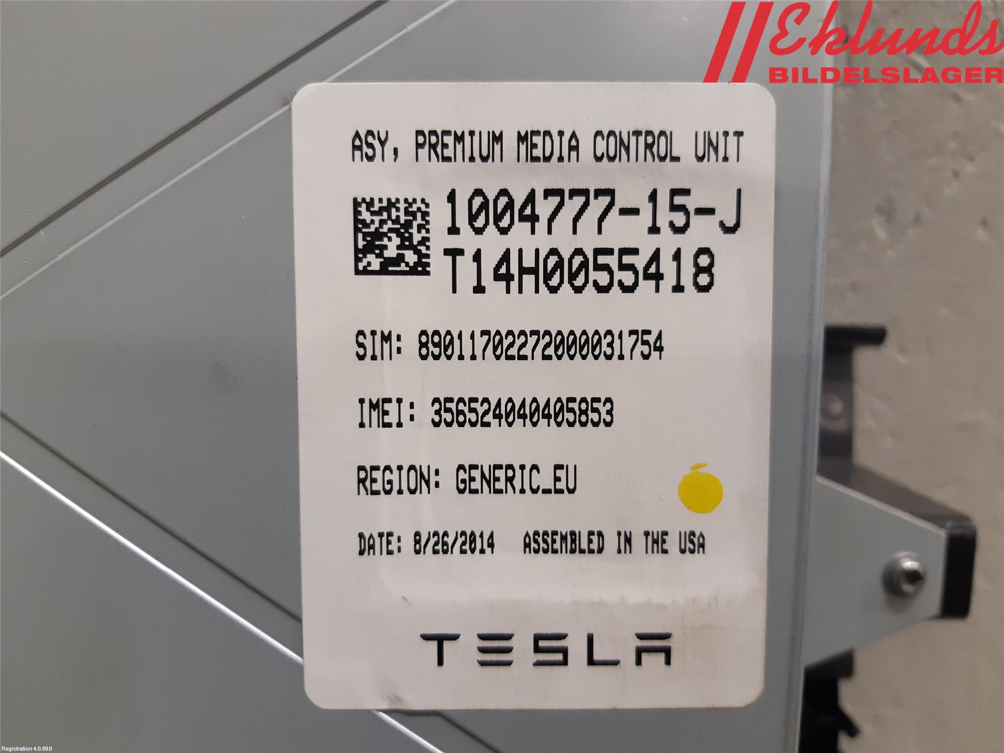 Tesla MODEL S 13- Multifunktionsdisplay