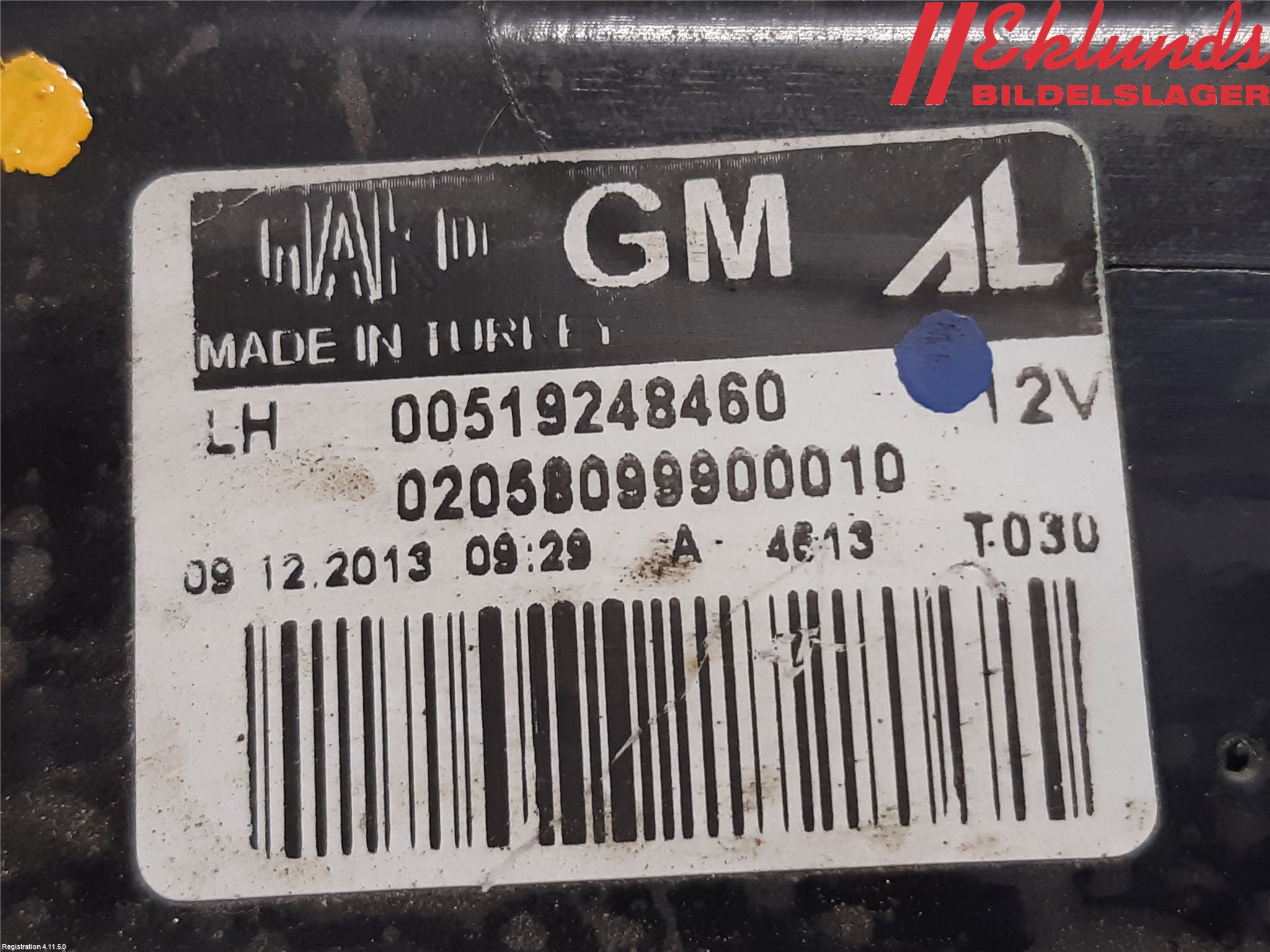 Opel COMBO D 12-18 Bakljus Vänster