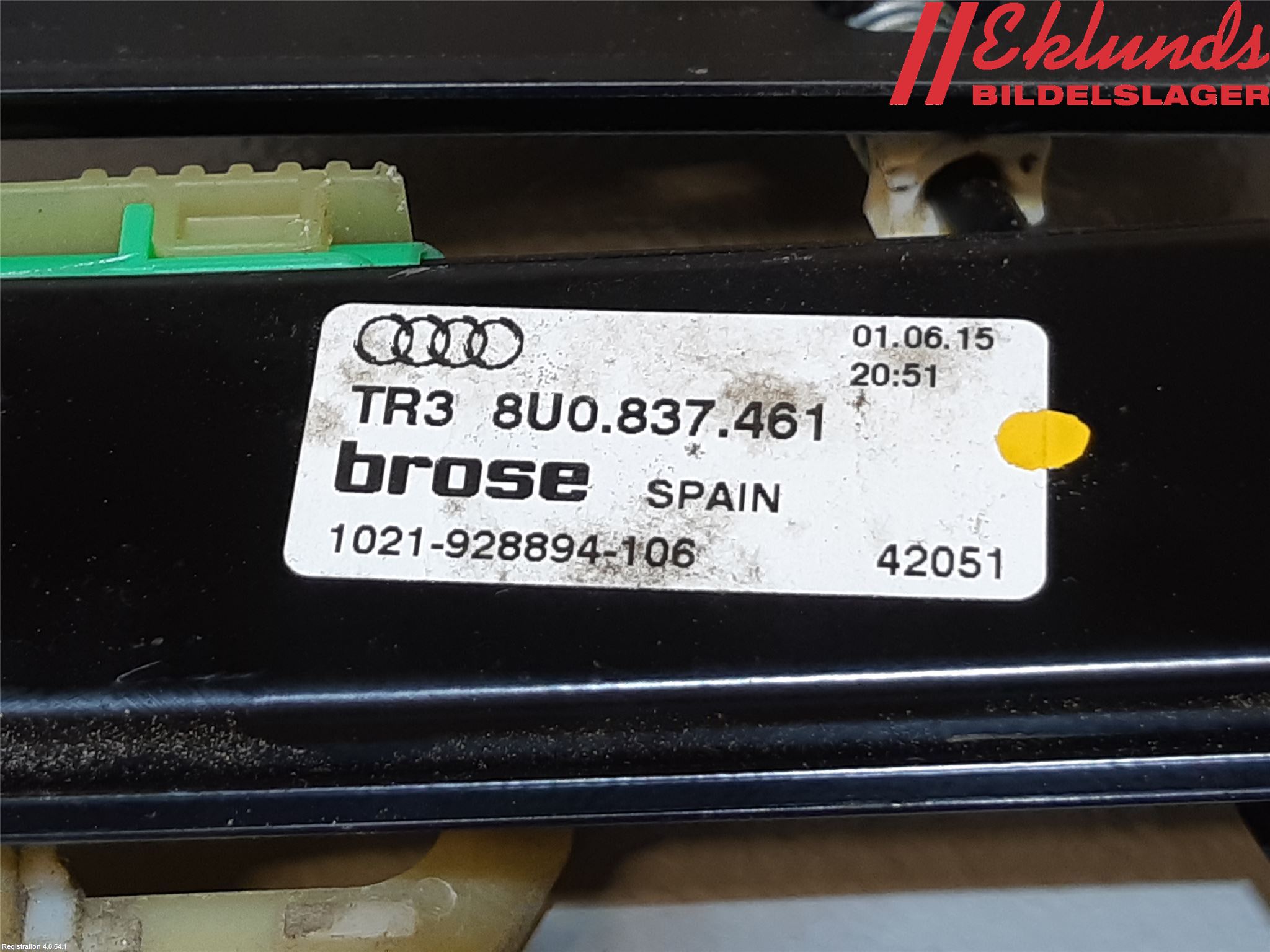 Audi Q3 8U 12-18 Fönsterhissmekanism