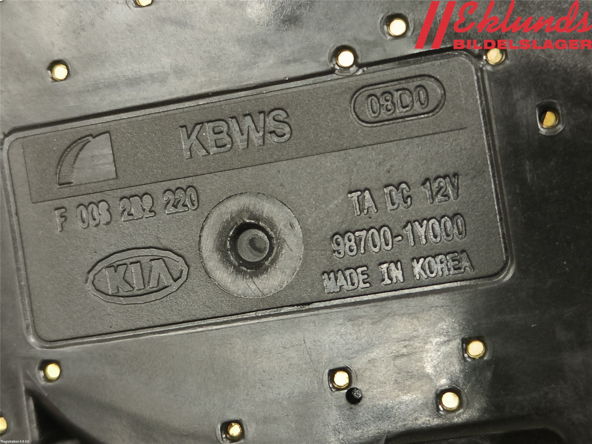Kia PICANTO 12-17 Torkarmotor Baklucka