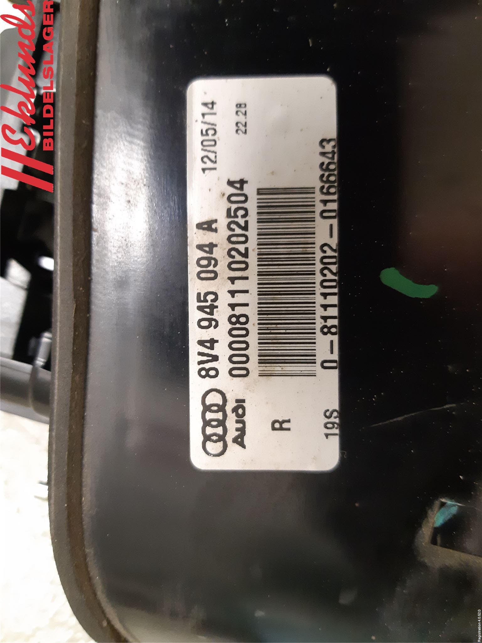 Audi A3/S3 8V 13-20 Bakljus Lucka Hö