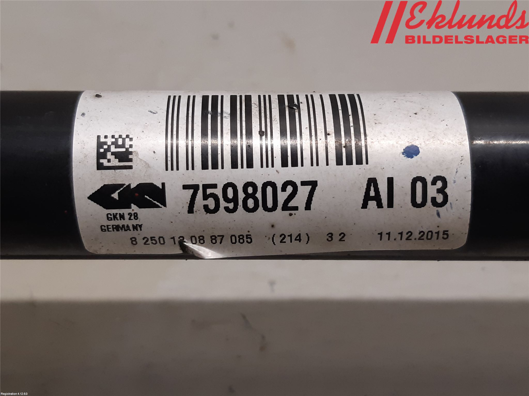 BMW X4 F26 14-18 Drivaxel Fram Vänster