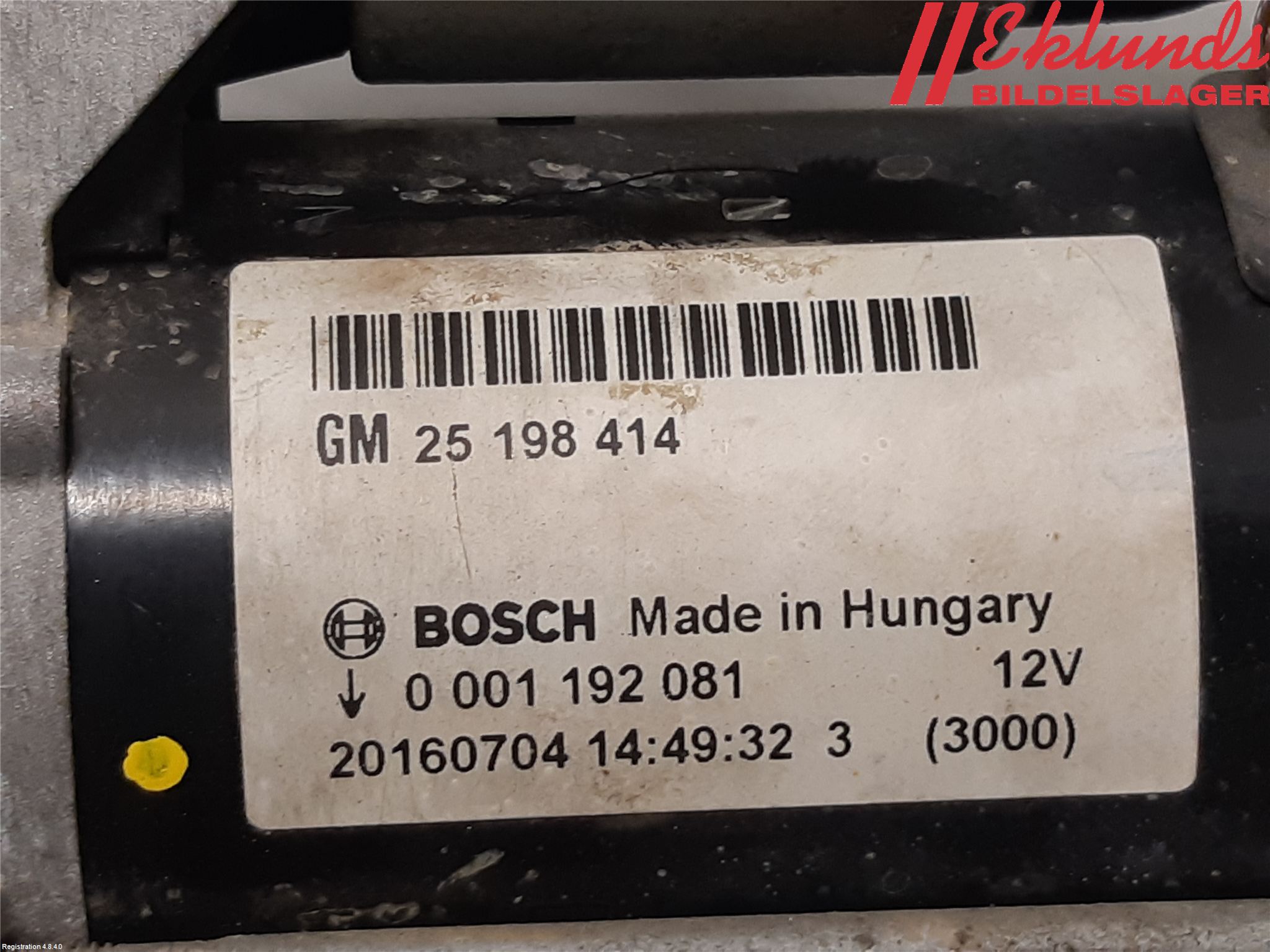 Opel CORSA E 15-19 Startmotor
