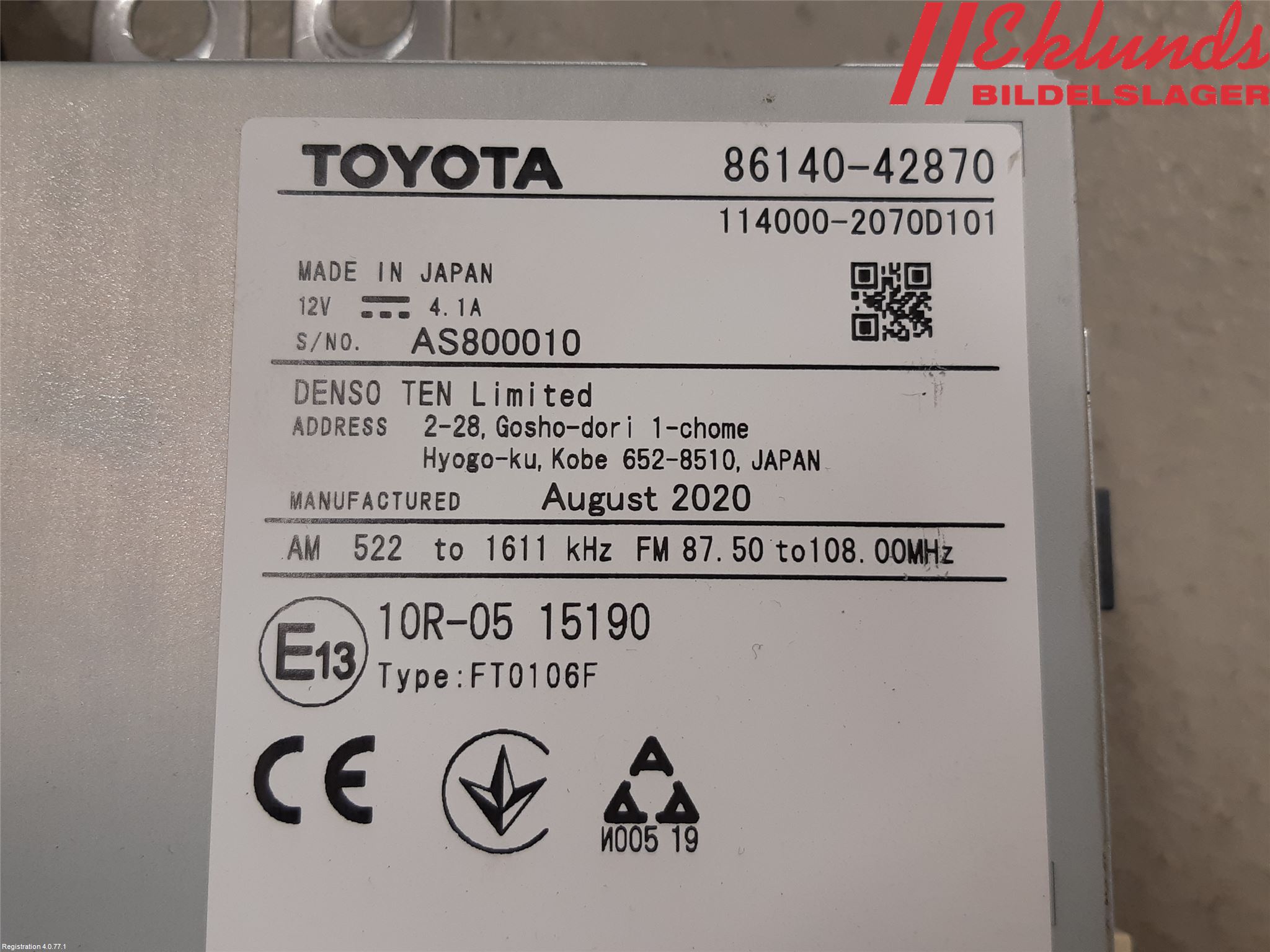 Toyota RAV4 19- Cd Radio - Multimediapanel