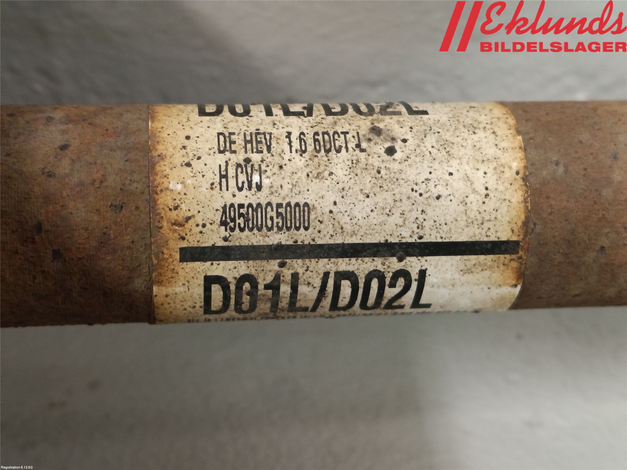 Kia NIRO (DE) 17-22 Drivaxel Fram Vänster