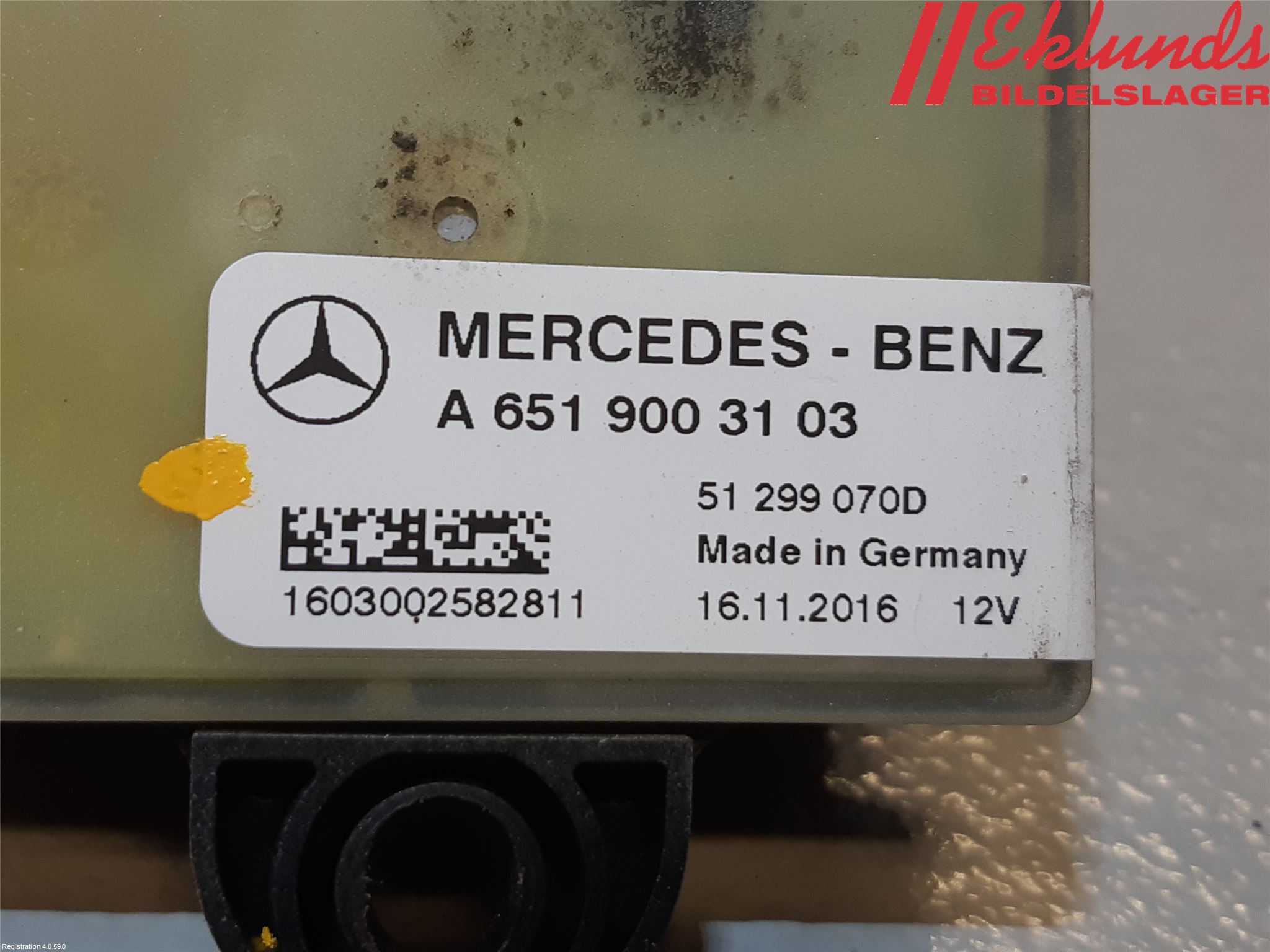 Mercedes-Benz MB SPRINTER (W906) 06-18 Relä Glödning Diesel