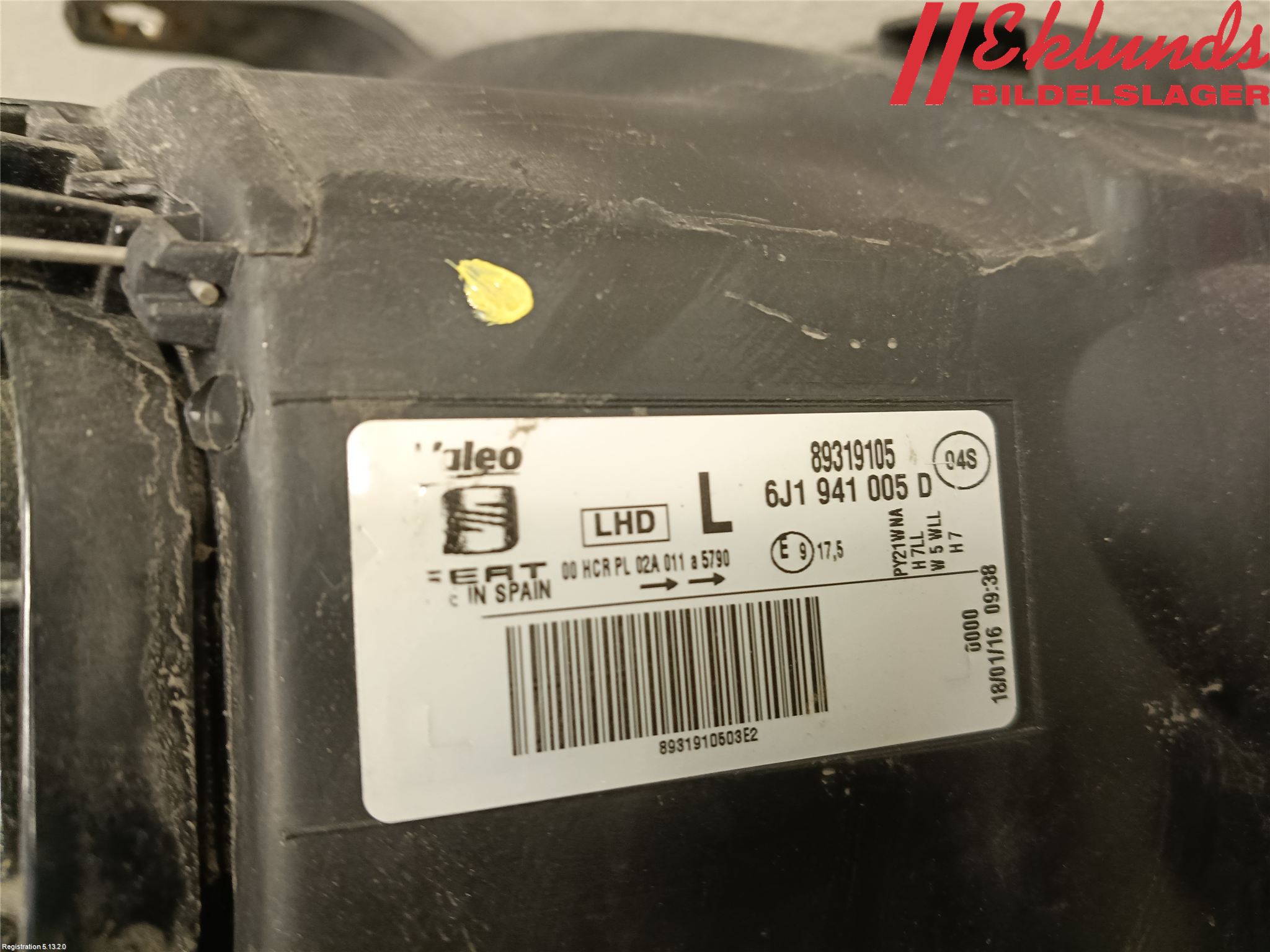 Seat IBIZA IV 08-16 Strålkastare Vänster