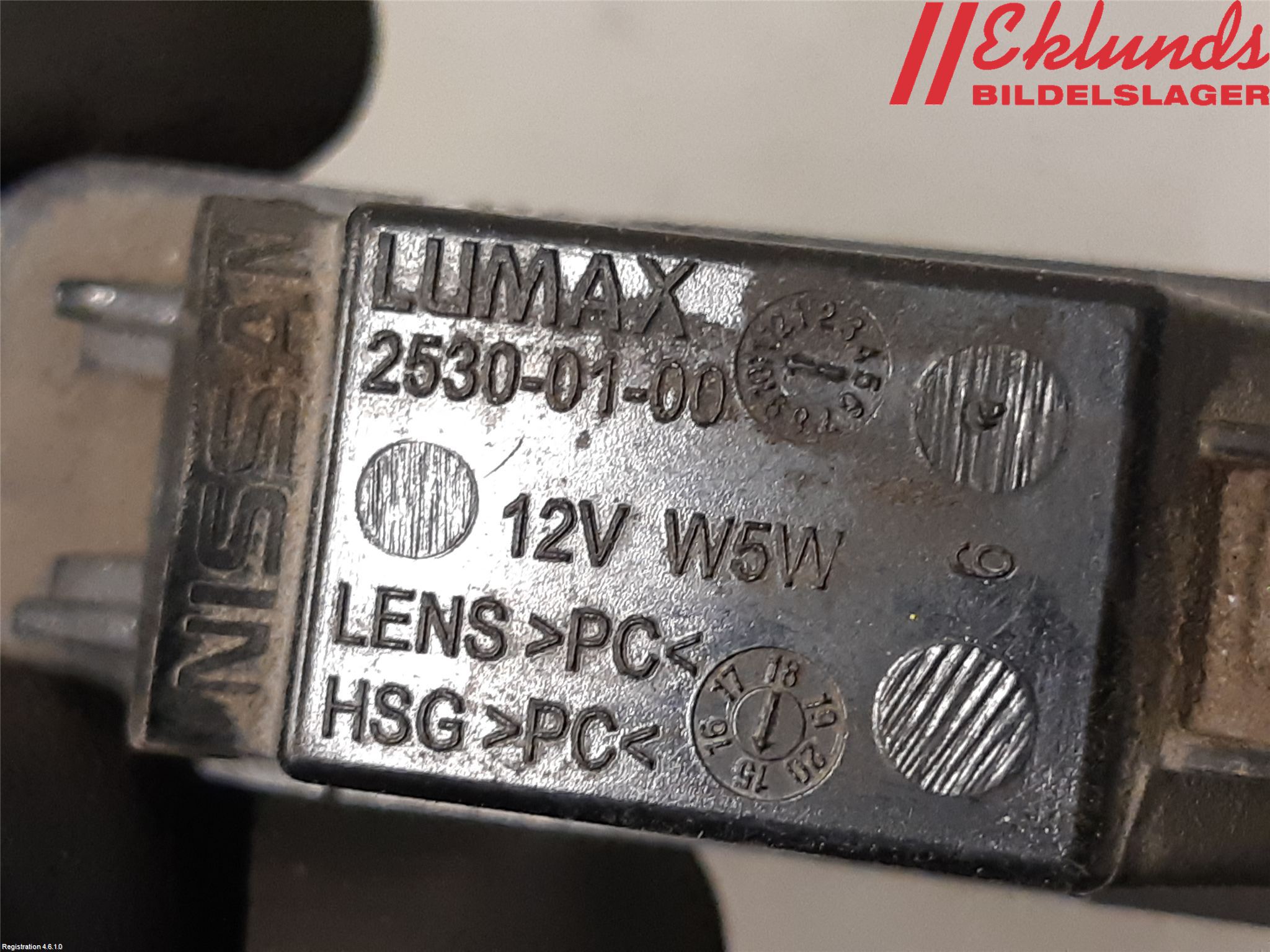 Nissan PULSAR Skylt Belysning