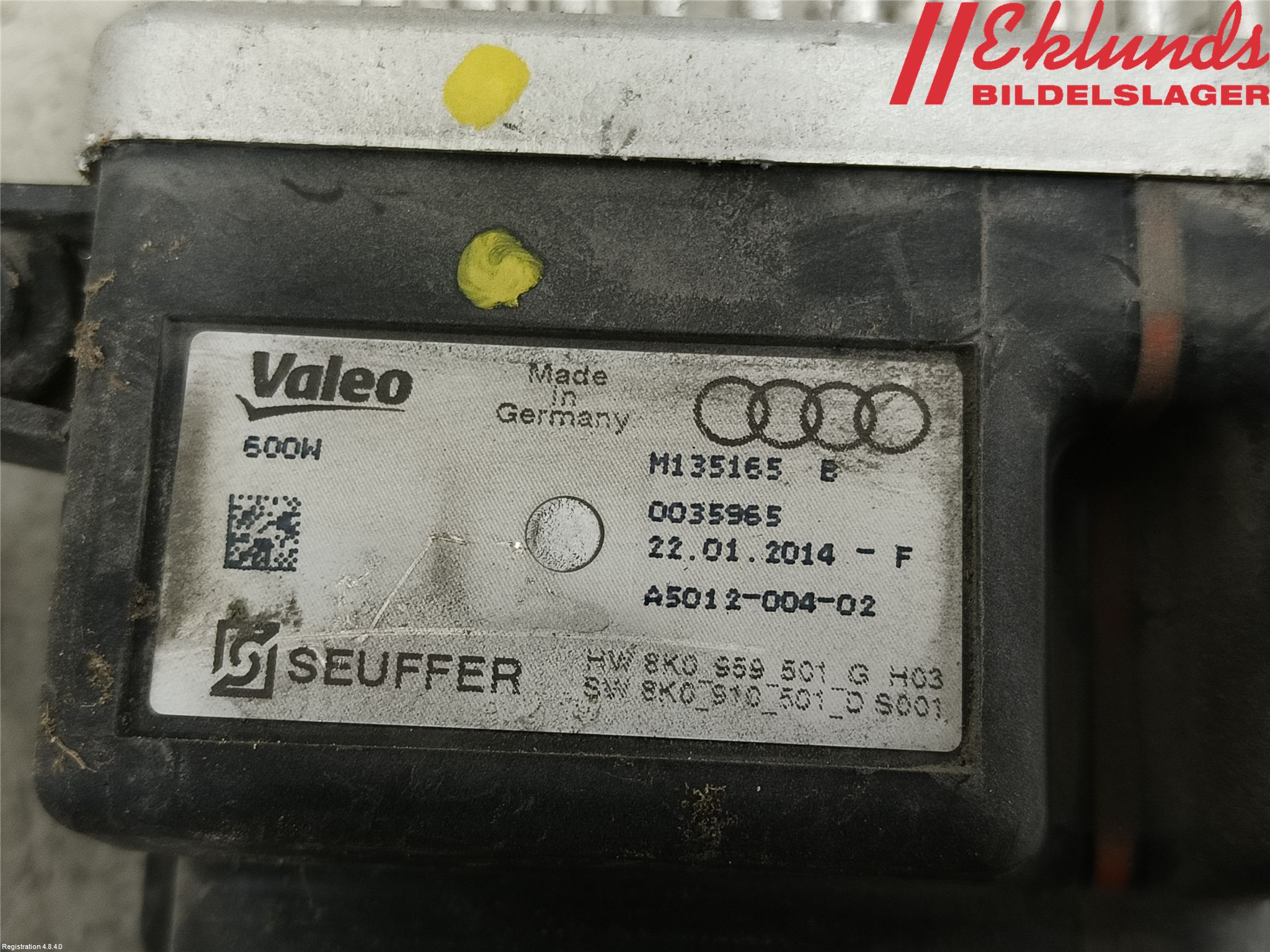 Audi A4 12-15 Kylfläktsmotstånd