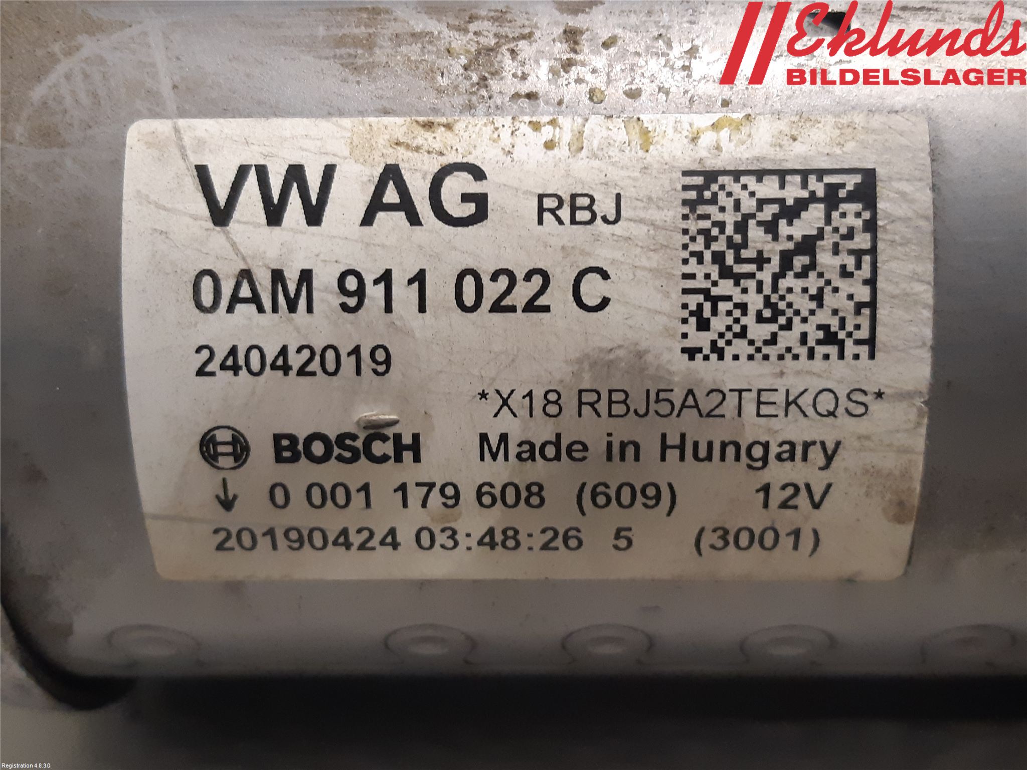 Volkswagen VW GOLF / E-GOLF VII 13-20 Startmotor