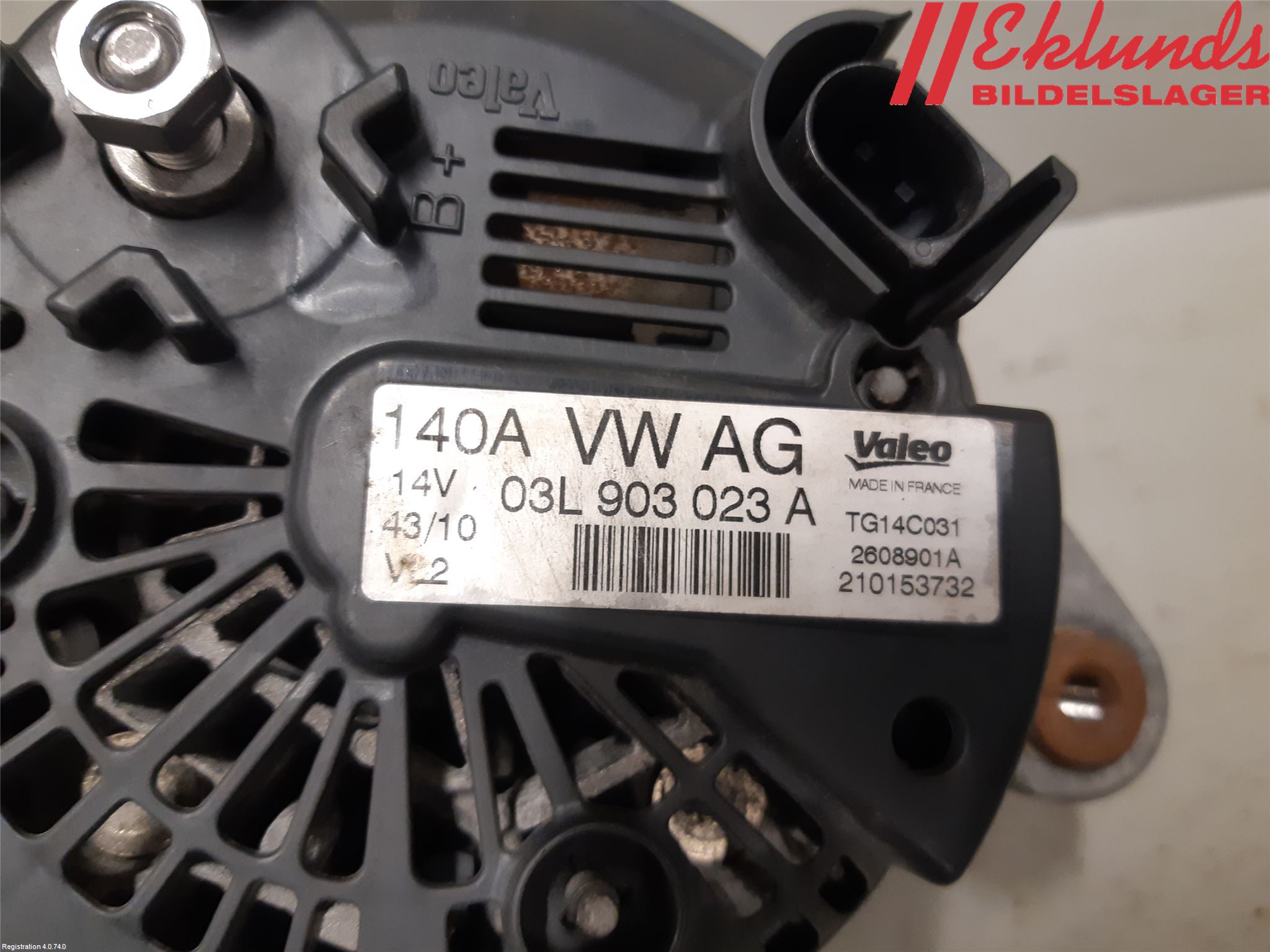 Volkswagen VW GOLF VI 09-13 Generator