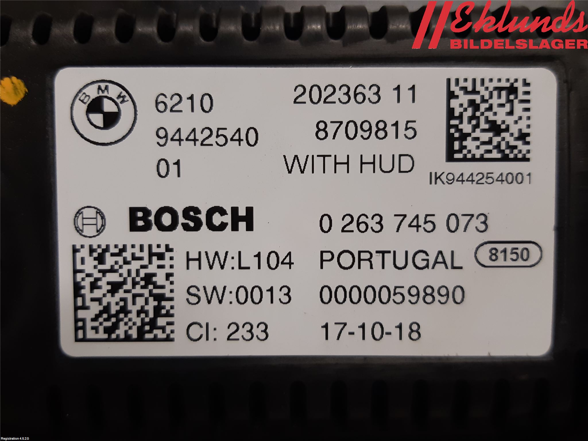 BMW 3 G20/G21/G80/G81 19- Instrument Komb