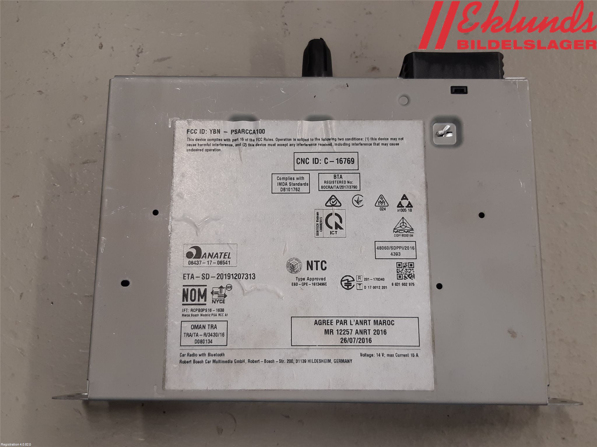 Peugeot 208/E-208 20- Radio-Stereo Förstärkare