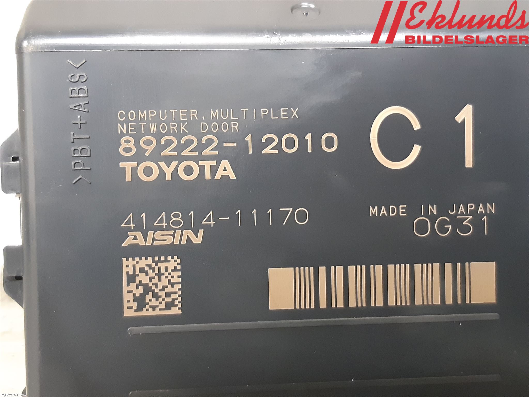 Toyota COROLLA 19- Styrenhet Baklucka