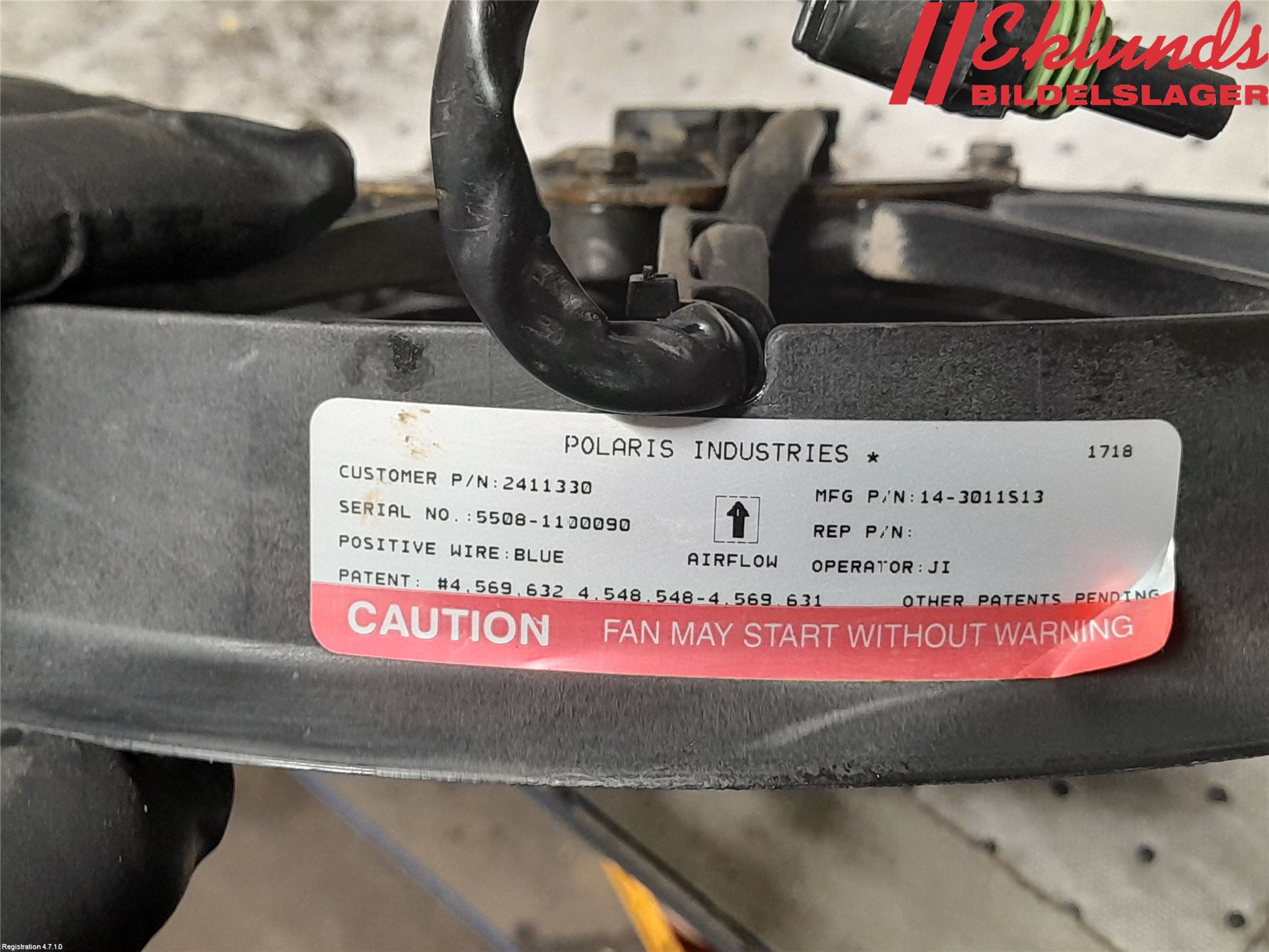 MC och moped ATV POLARIS Kylfläkt El