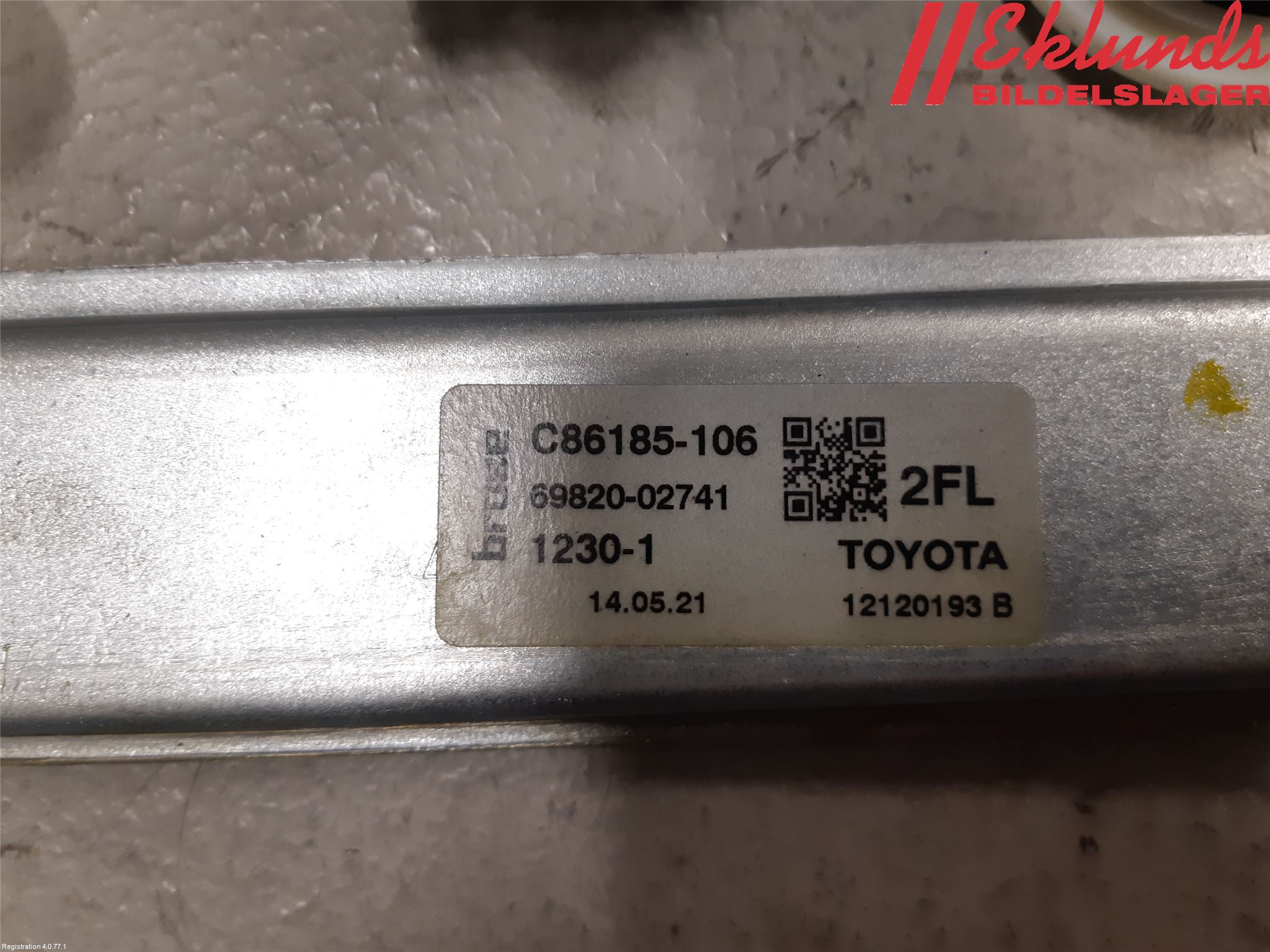 Toyota COROLLA 19- Fönsterhiss El Kompl