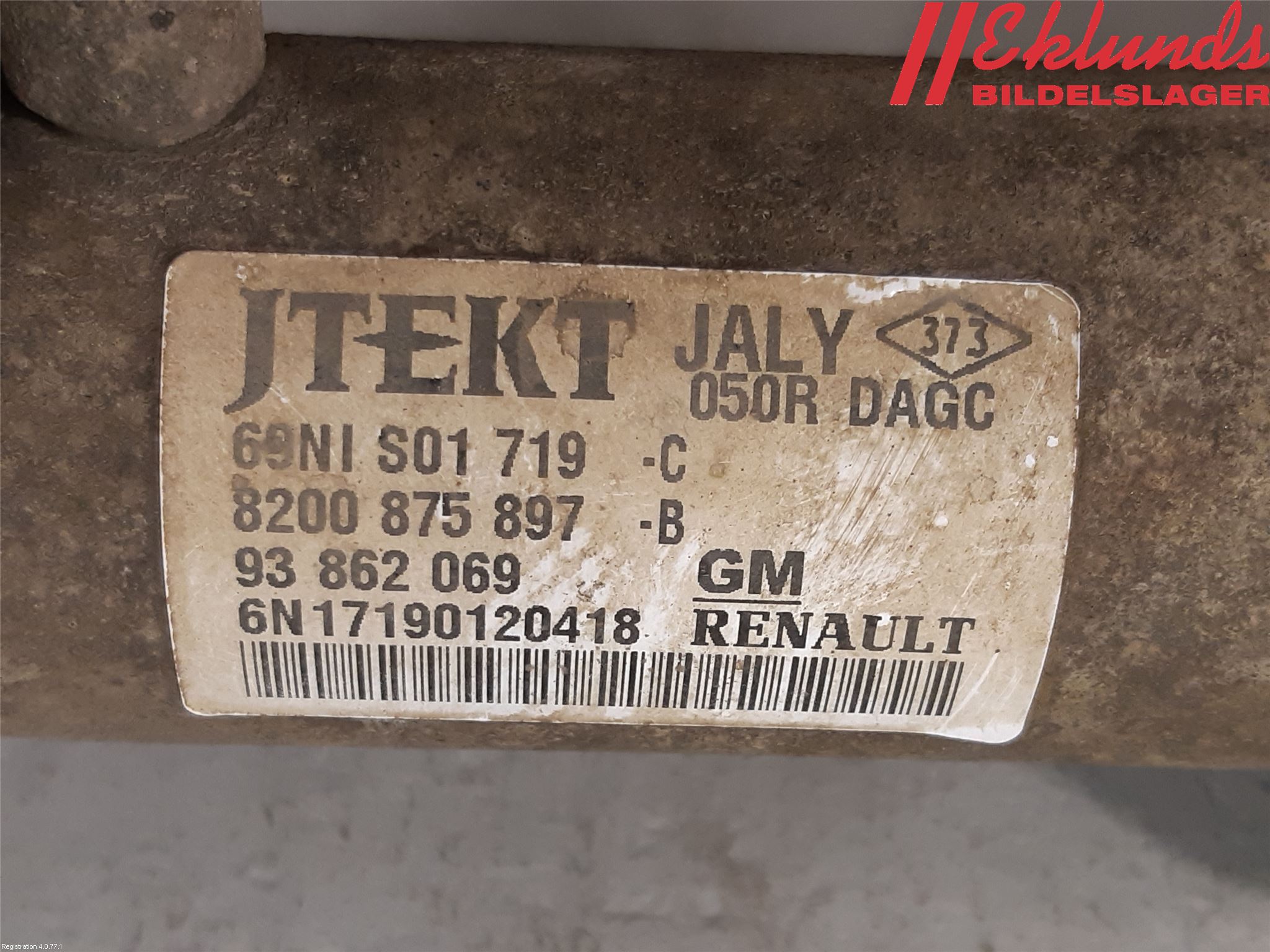 Nissan PRIMASTAR Styrväxel Servo -Snäcka