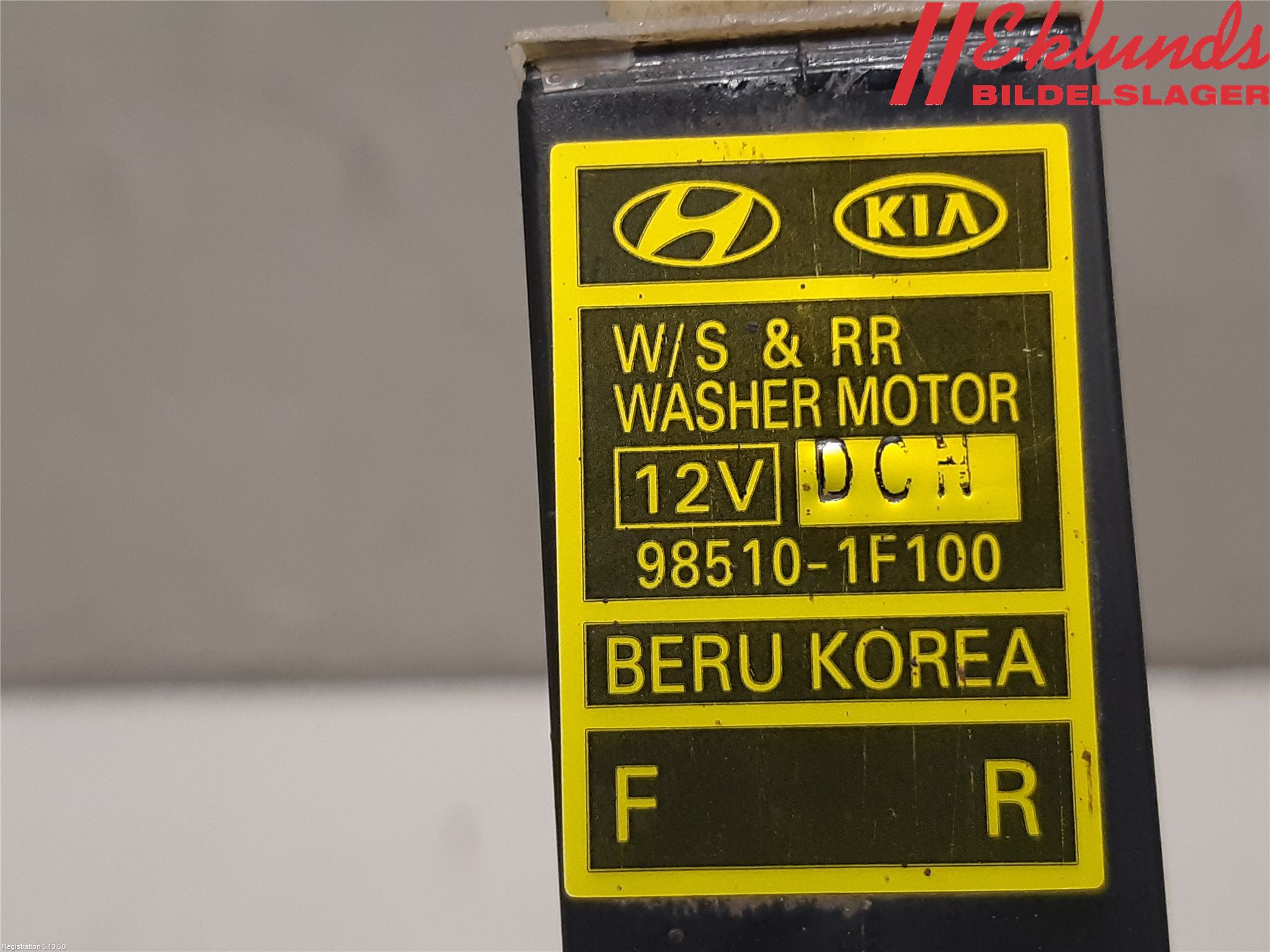 Kia CEED 06-12 Spolarpump Vindruta