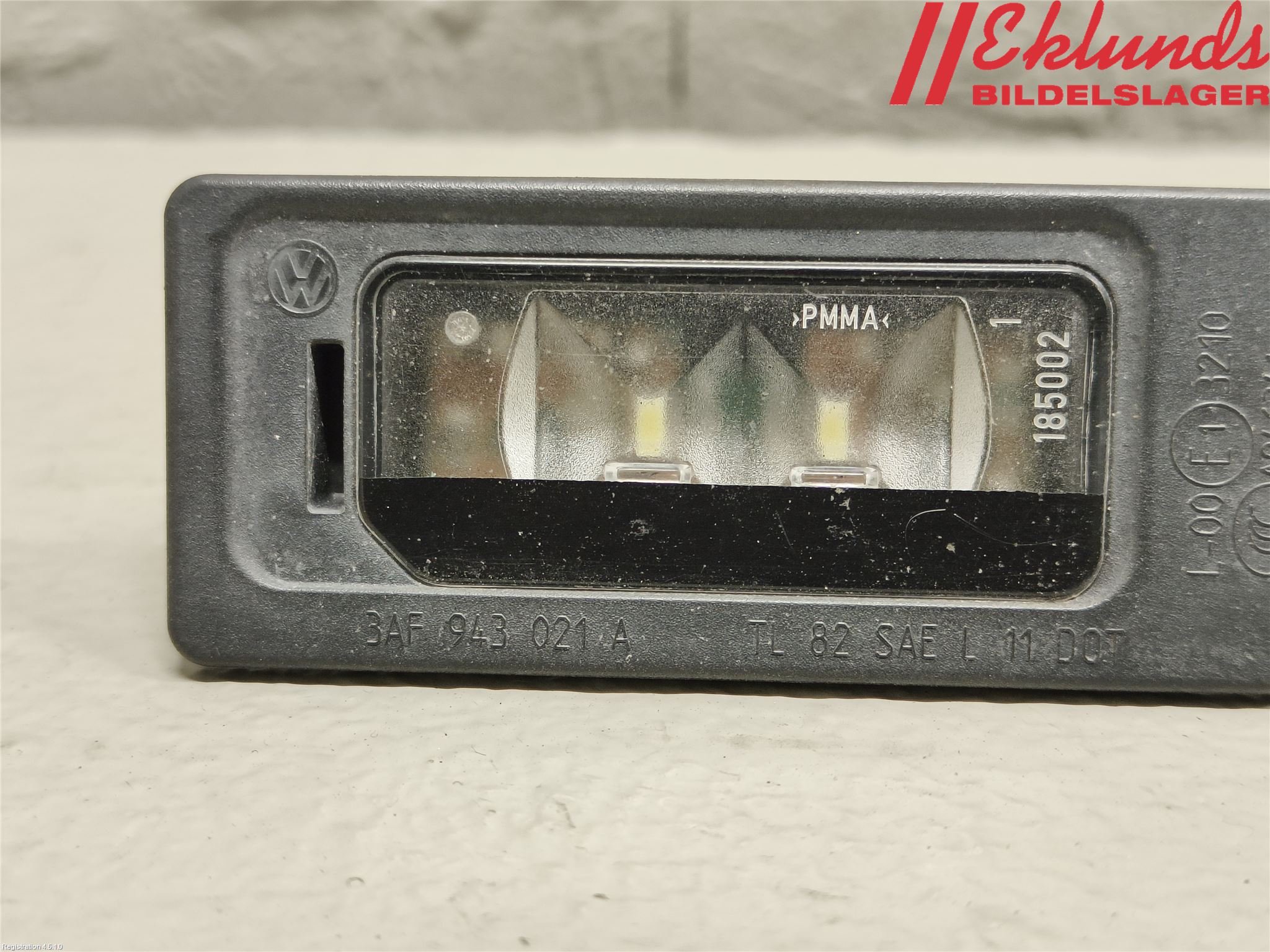 Volkswagen VW SHARAN 11- Skylt Belysning