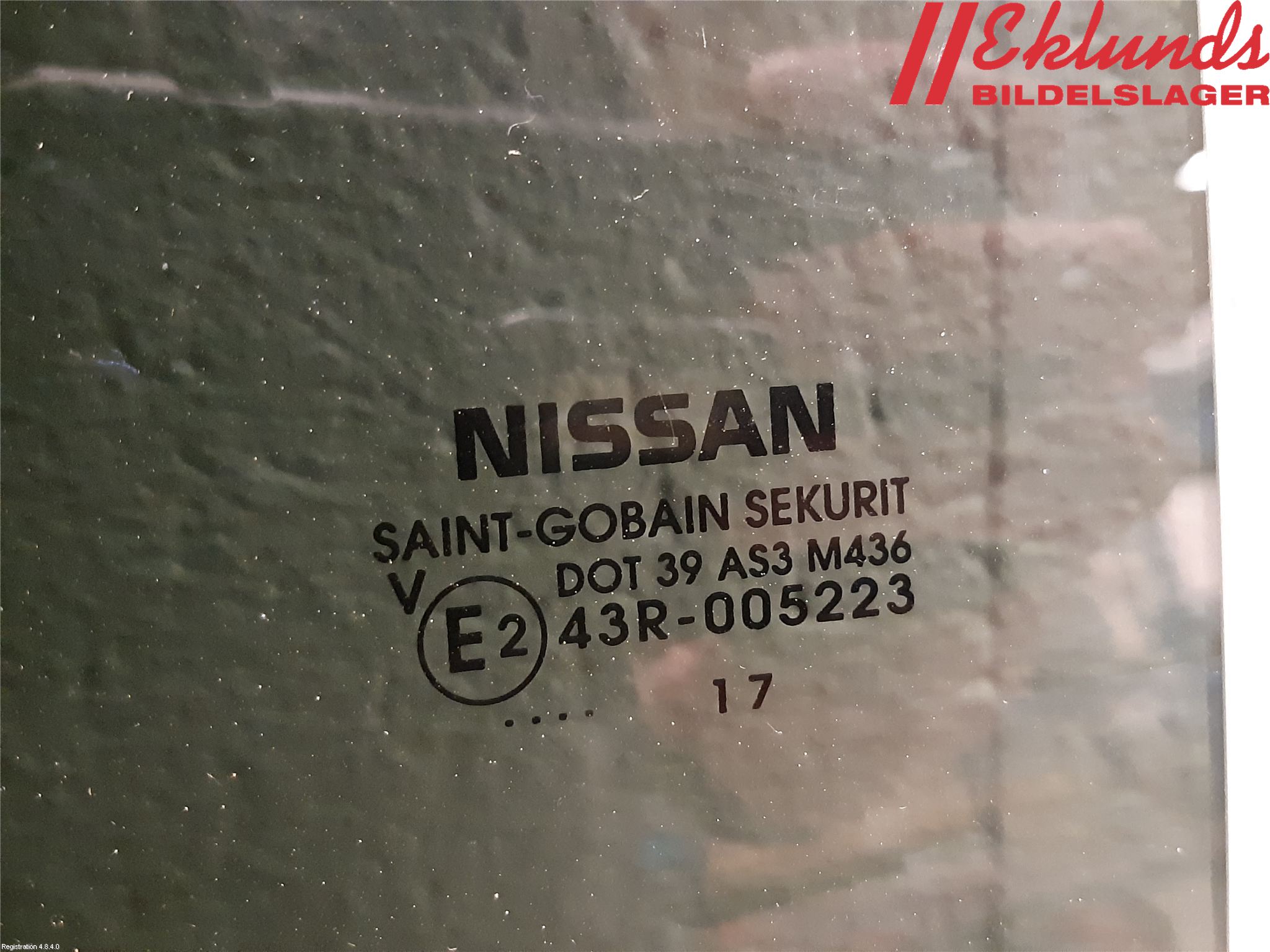 Nissan MICRA 17- Dörruta Bak Vänster