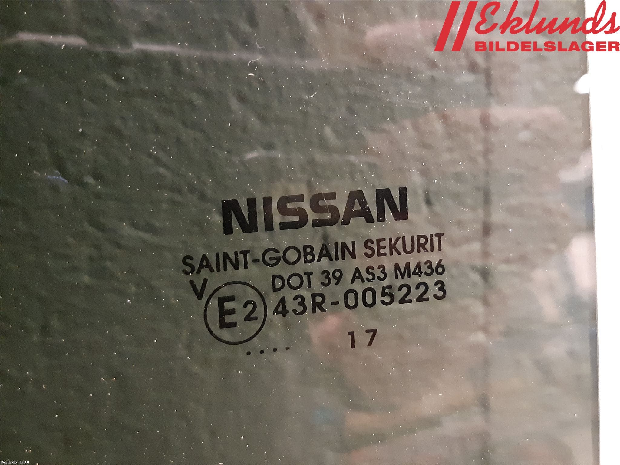 Nissan MICRA 17- Dörruta Bak Vänster