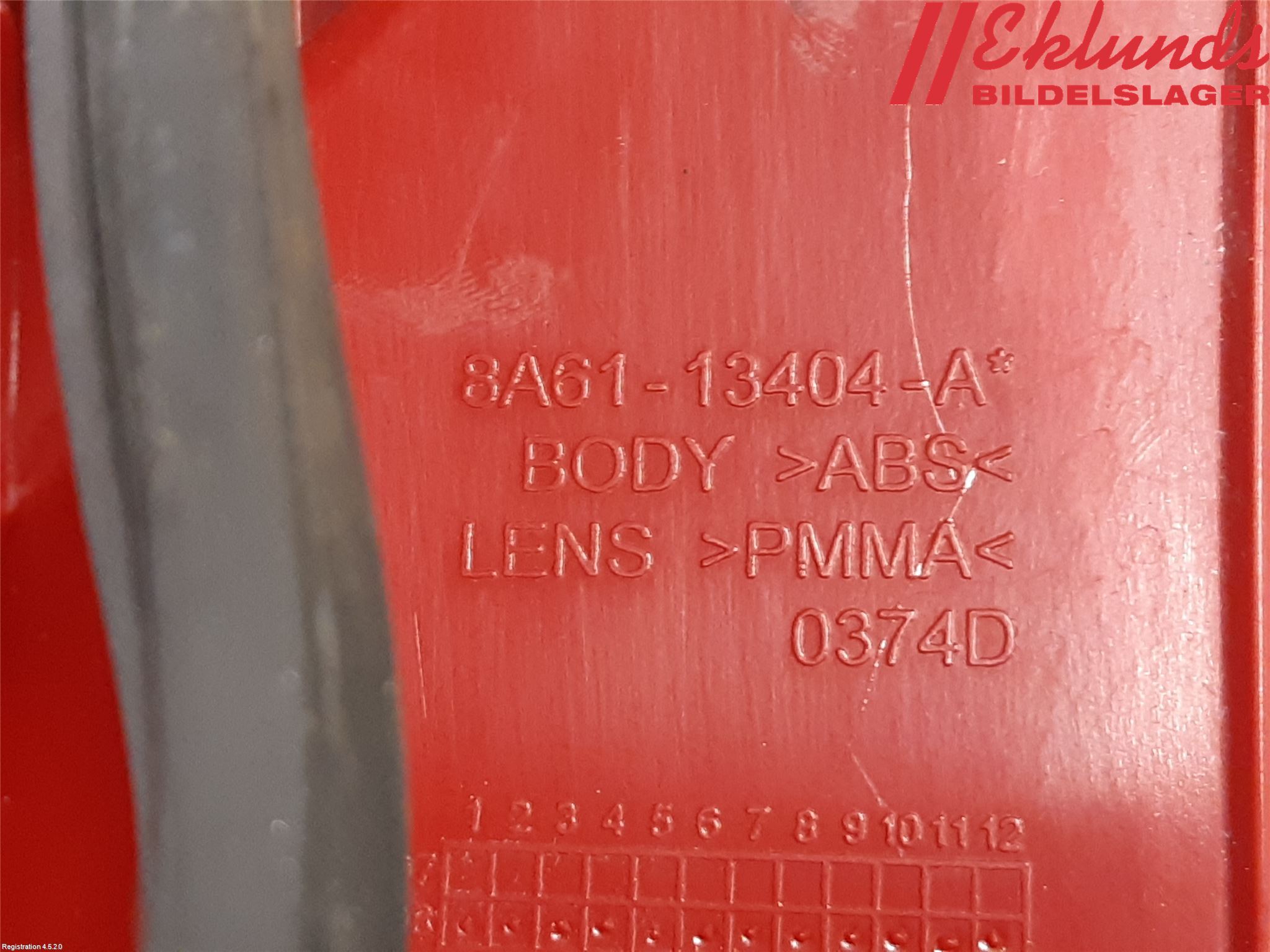 Ford FIESTA 09-12 Bakljus Höger