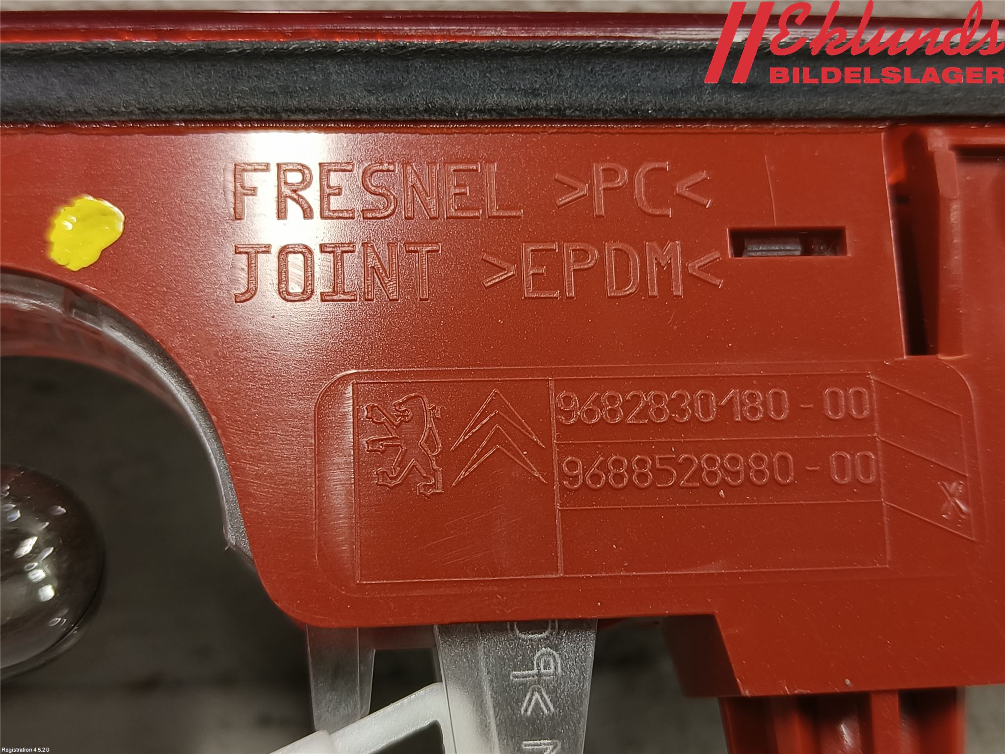 Citroen BERLINGO 08-18 Bromsljus Bakruta