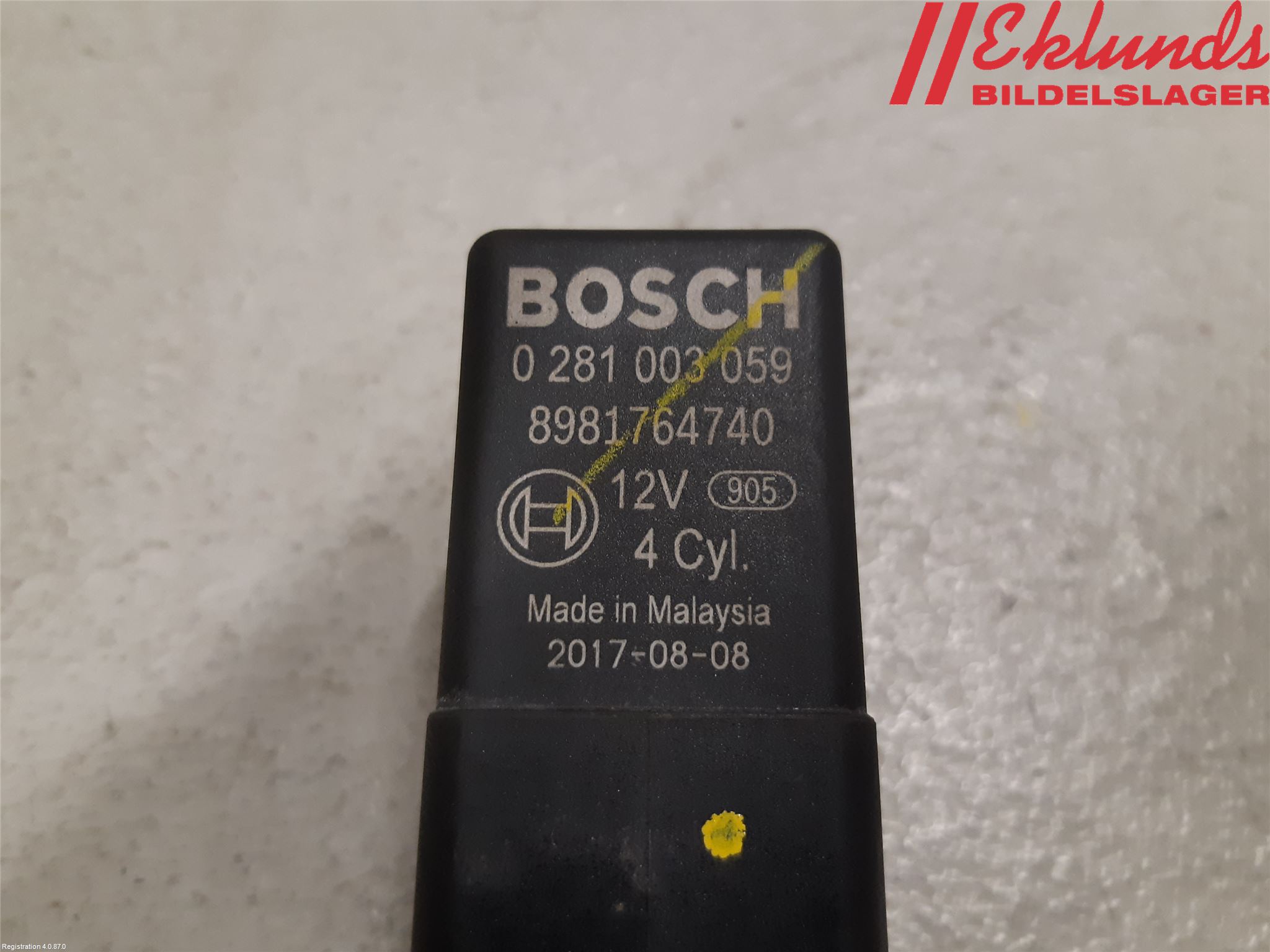 Isuzu D-MAX Relä Glödning Diesel