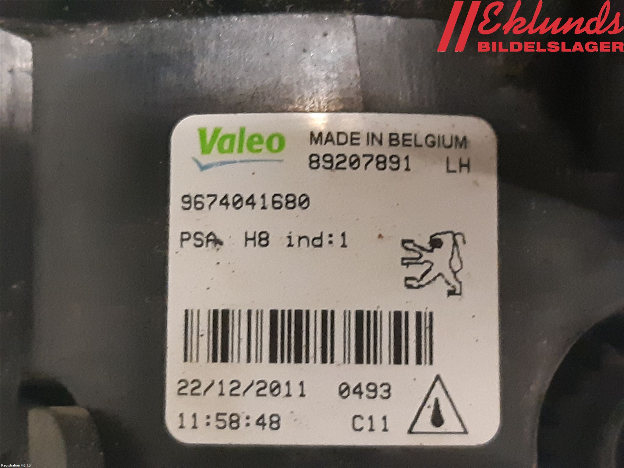 Peugeot 308 08-13 Dimljus-Varselljus Fram