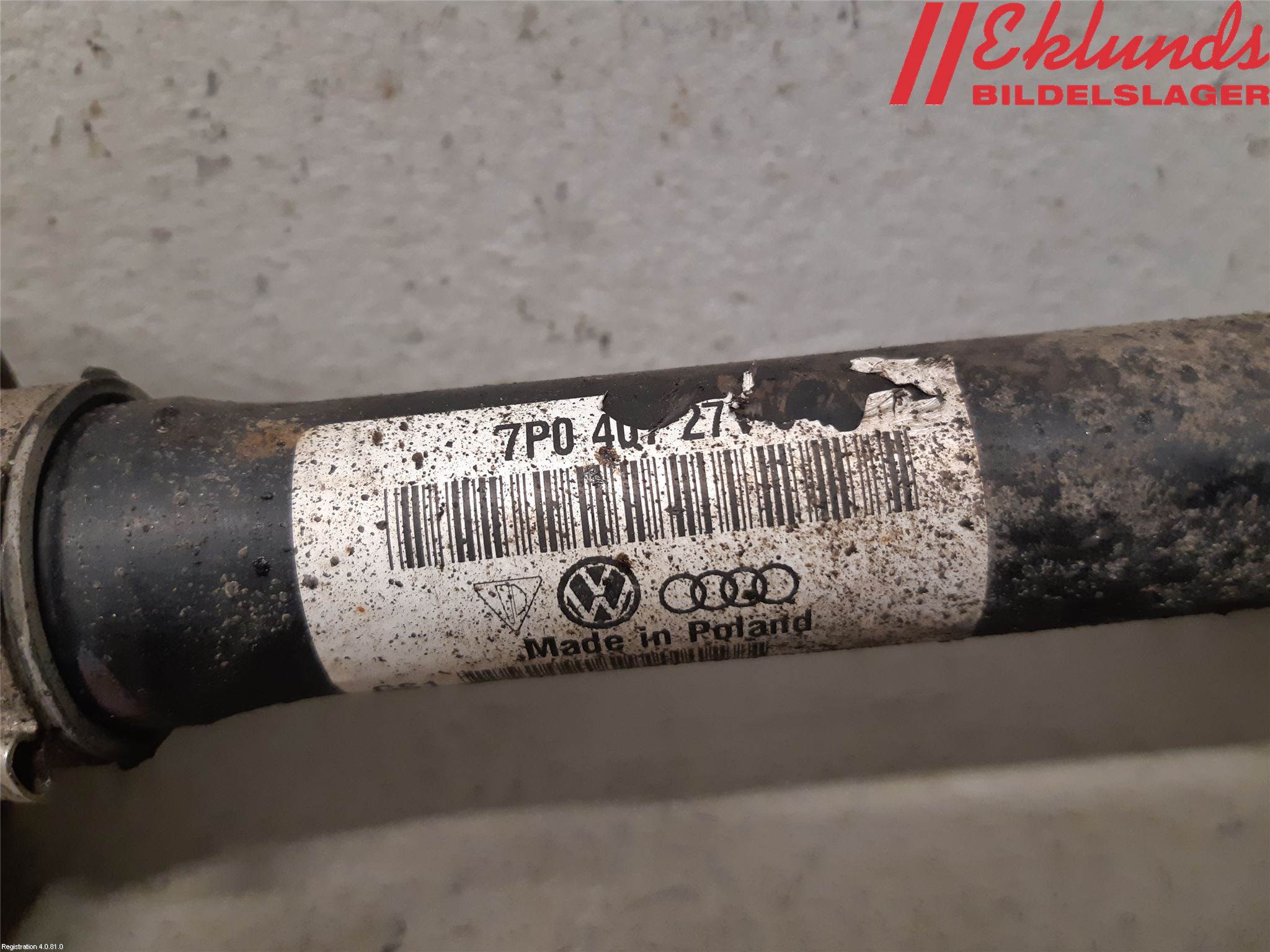 Volkswagen VW TOUAREG 7P 11-18 Drivaxel Fram Vänster