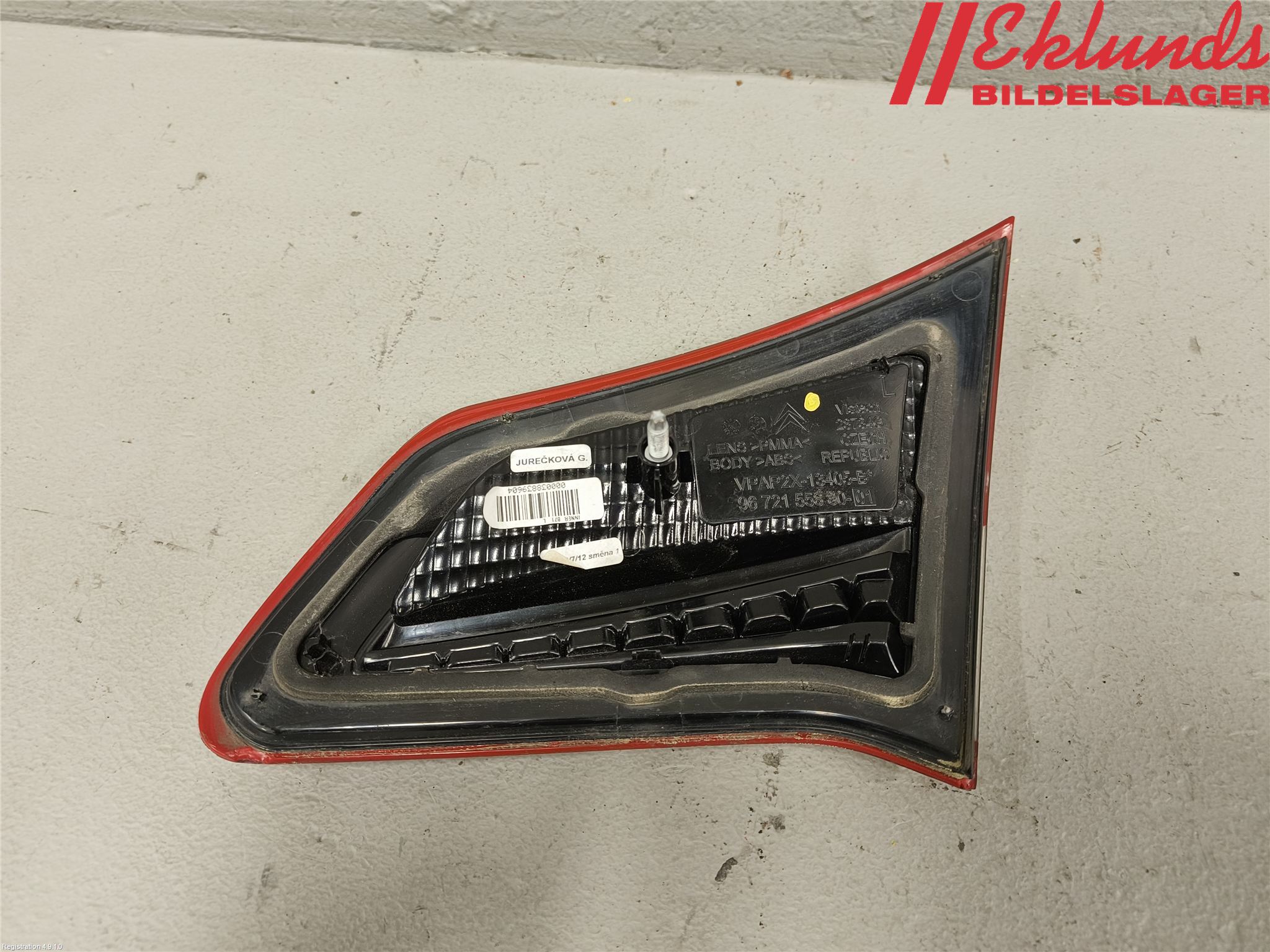 Citroen C4 II 11-18 Bakljus Lucka Vä