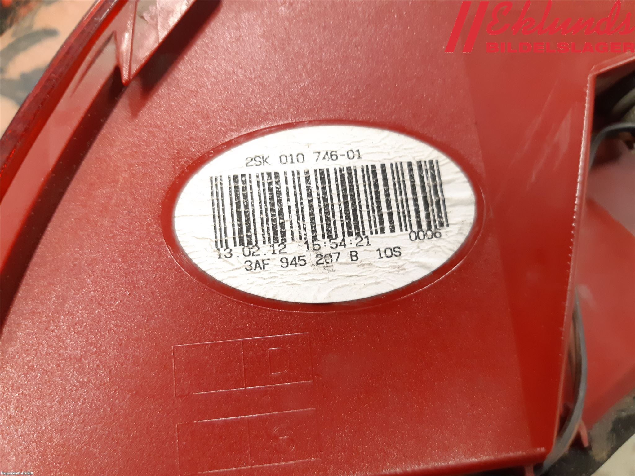 Volkswagen VW PASSAT 11-14 Bakljus Vänster