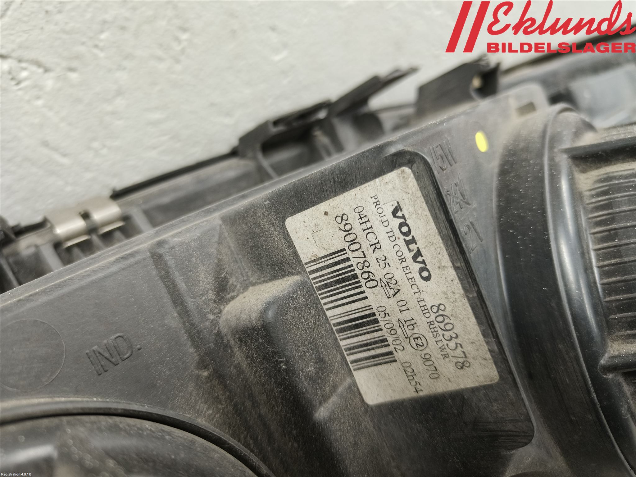 Volvo S60 01-04 Strålkastare Höger