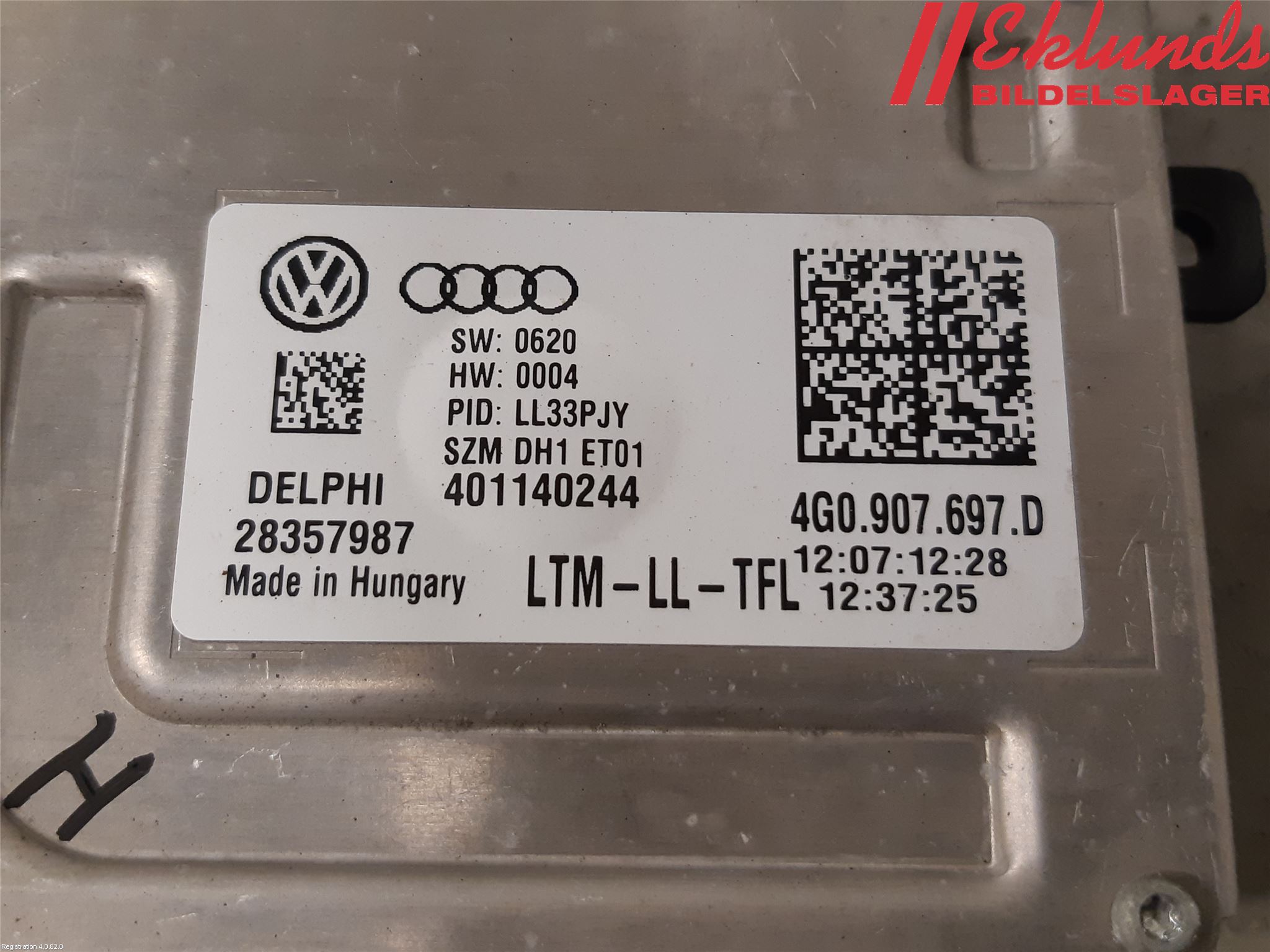 Audi A6/S6 4G 11-18 Styrenhet Strålkastare