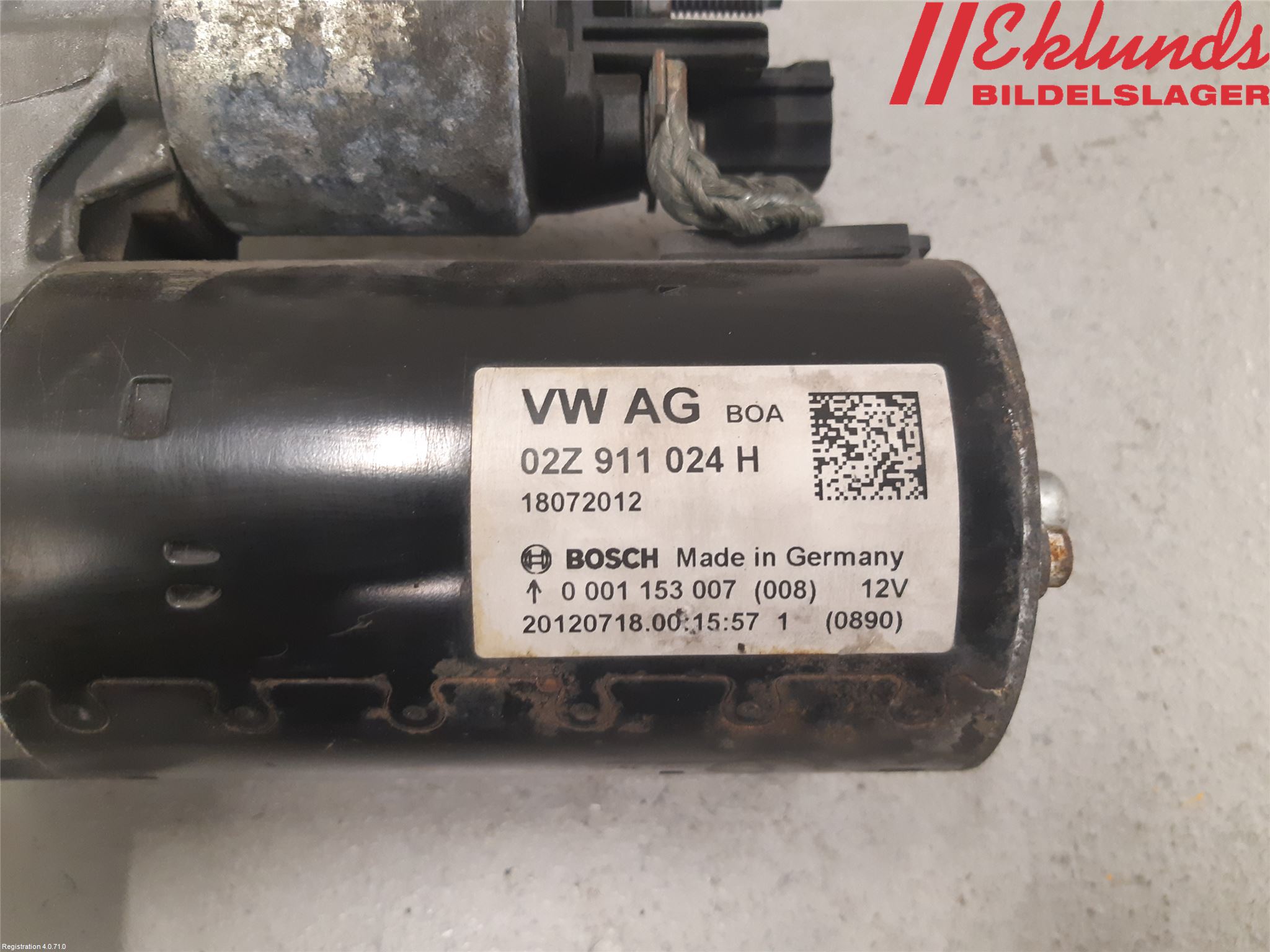 Volkswagen VW GOLF VI 09-13 Startmotor Diesel